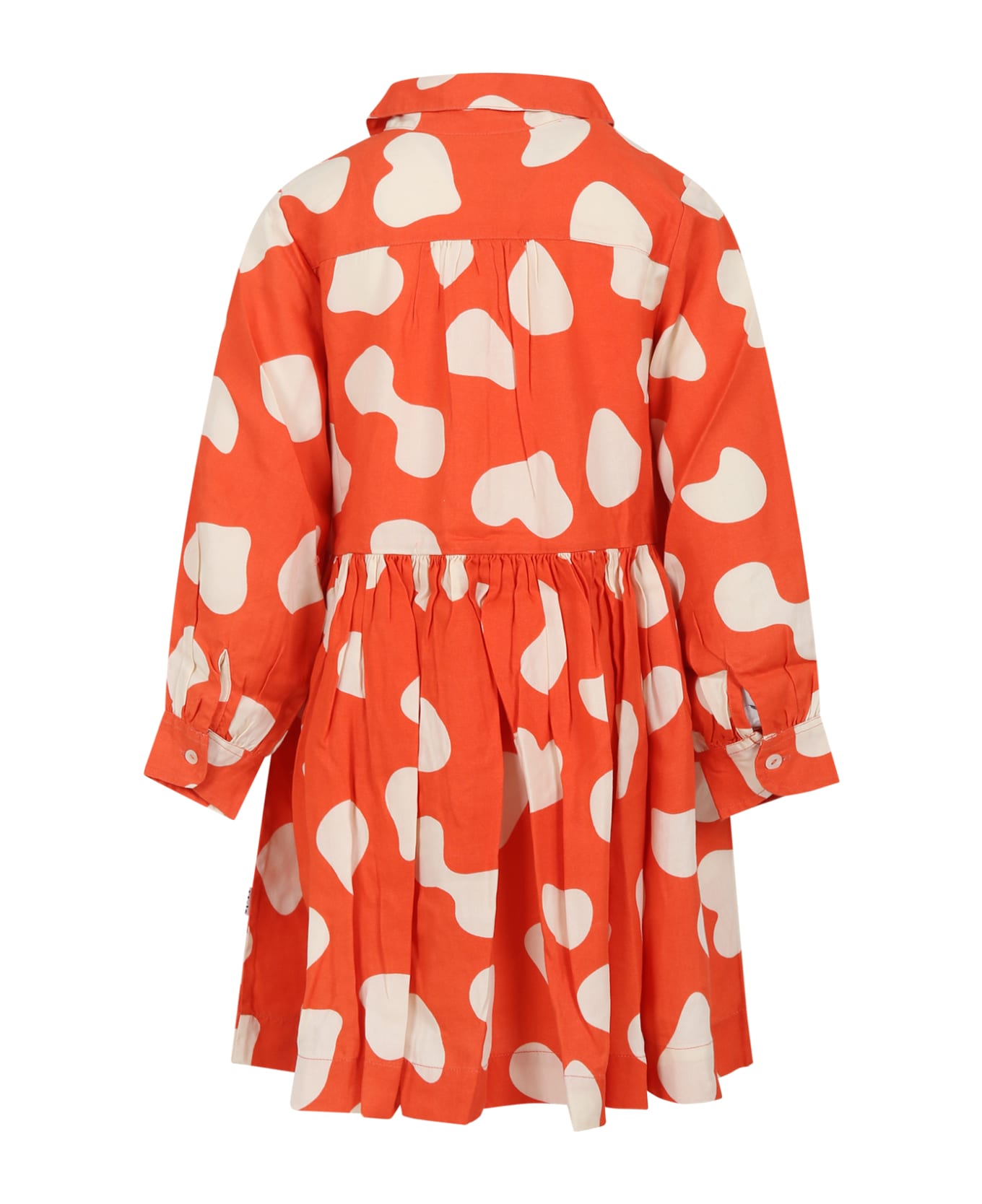 Molo Red Dress For Girl With Print - Red