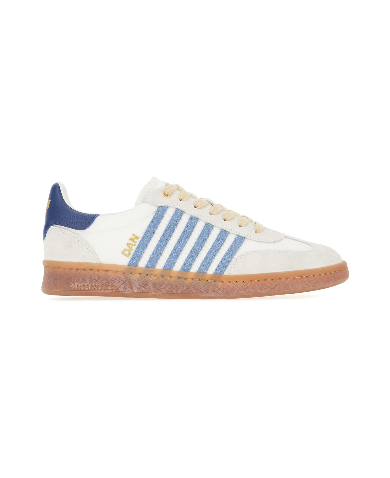 Dsquared2 Multicolor Canvas Boxer Sneakers - BIANCO BLU
