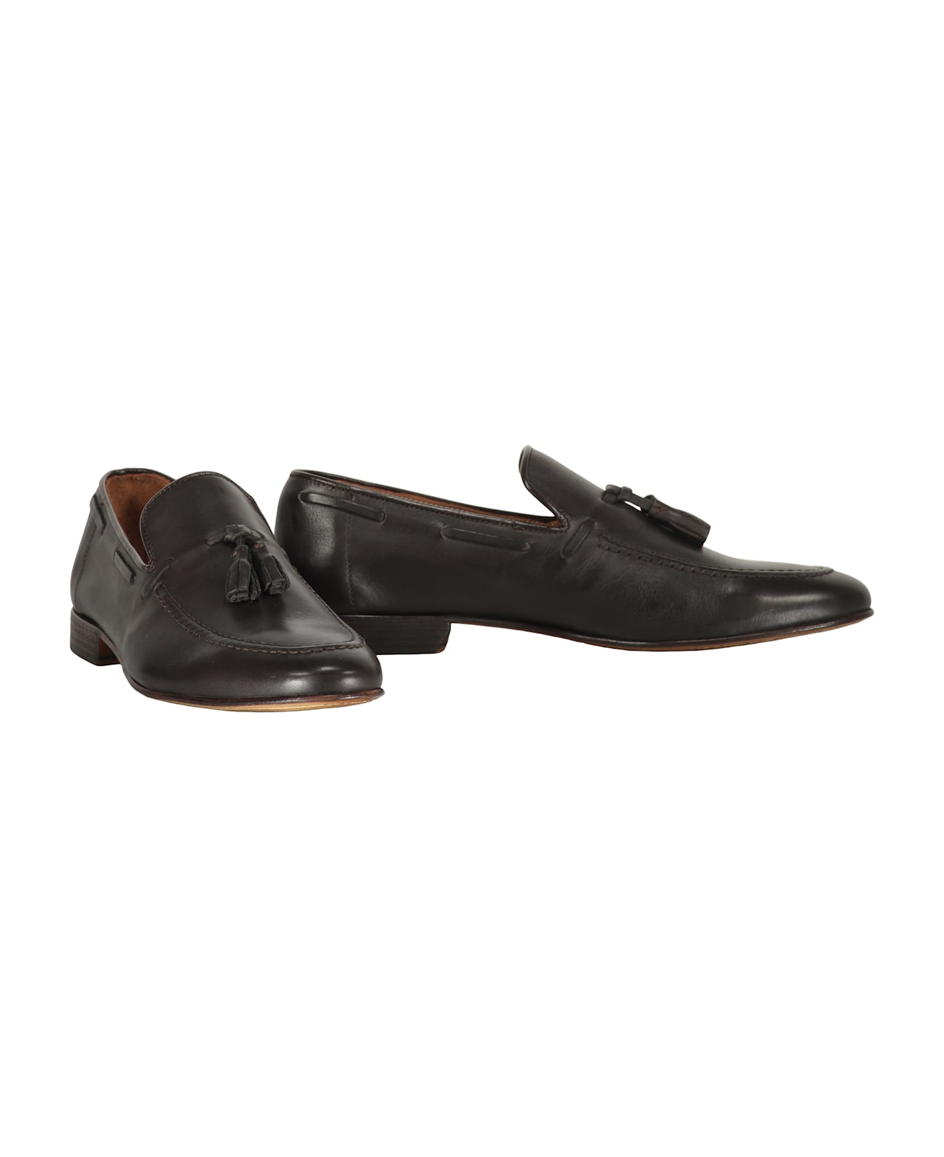Bruno Magli Calfskin Loafers - brown