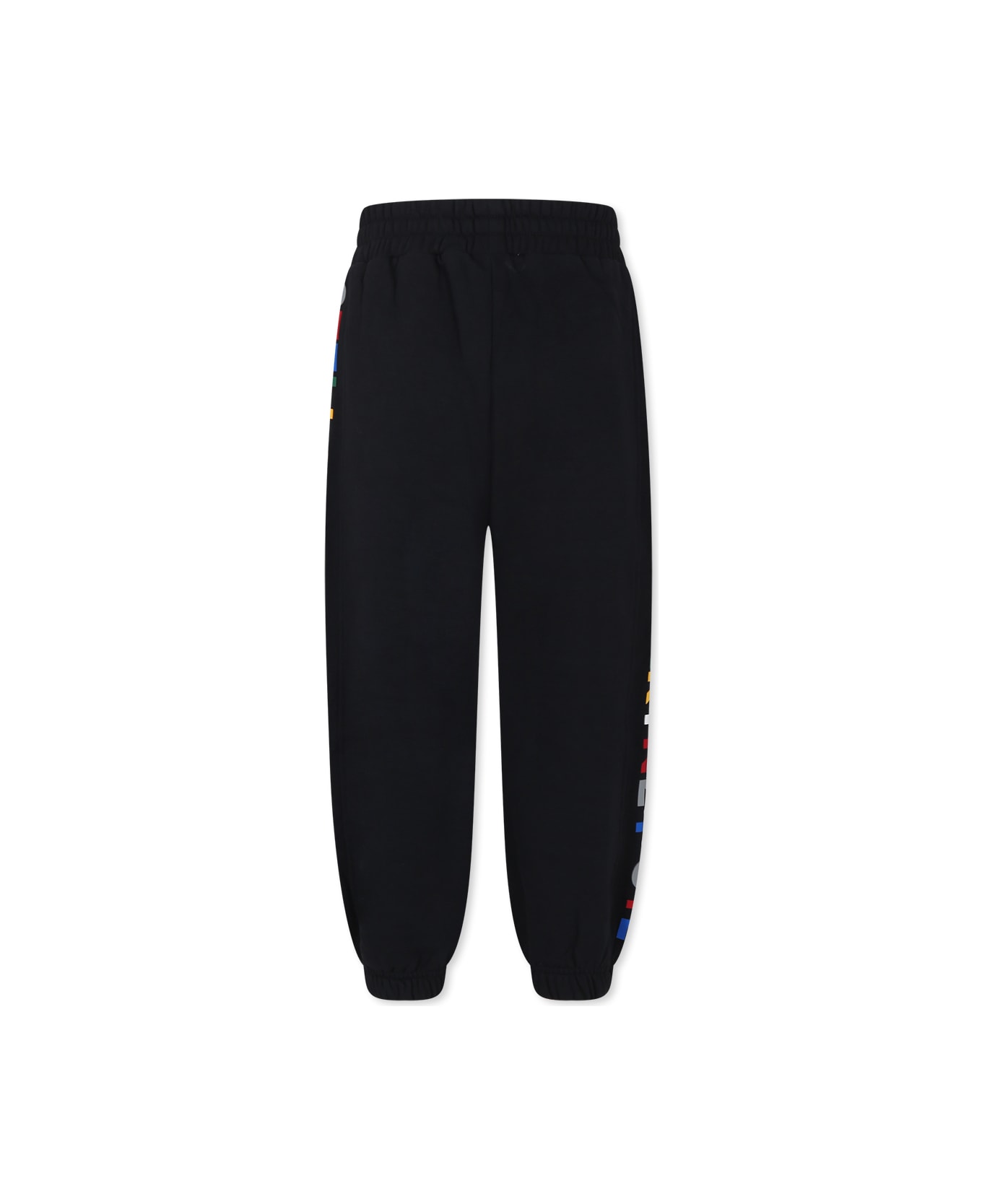 Stella McCartney Kids Black Trousers For Boy With Logo - Black
