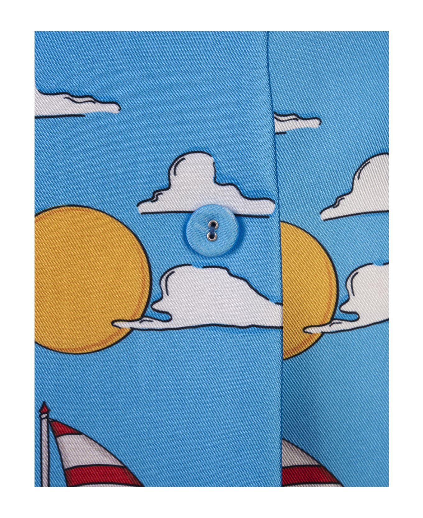 Alessandro Enriquez Short Skirt With Marzameni Print - Blue スカート
