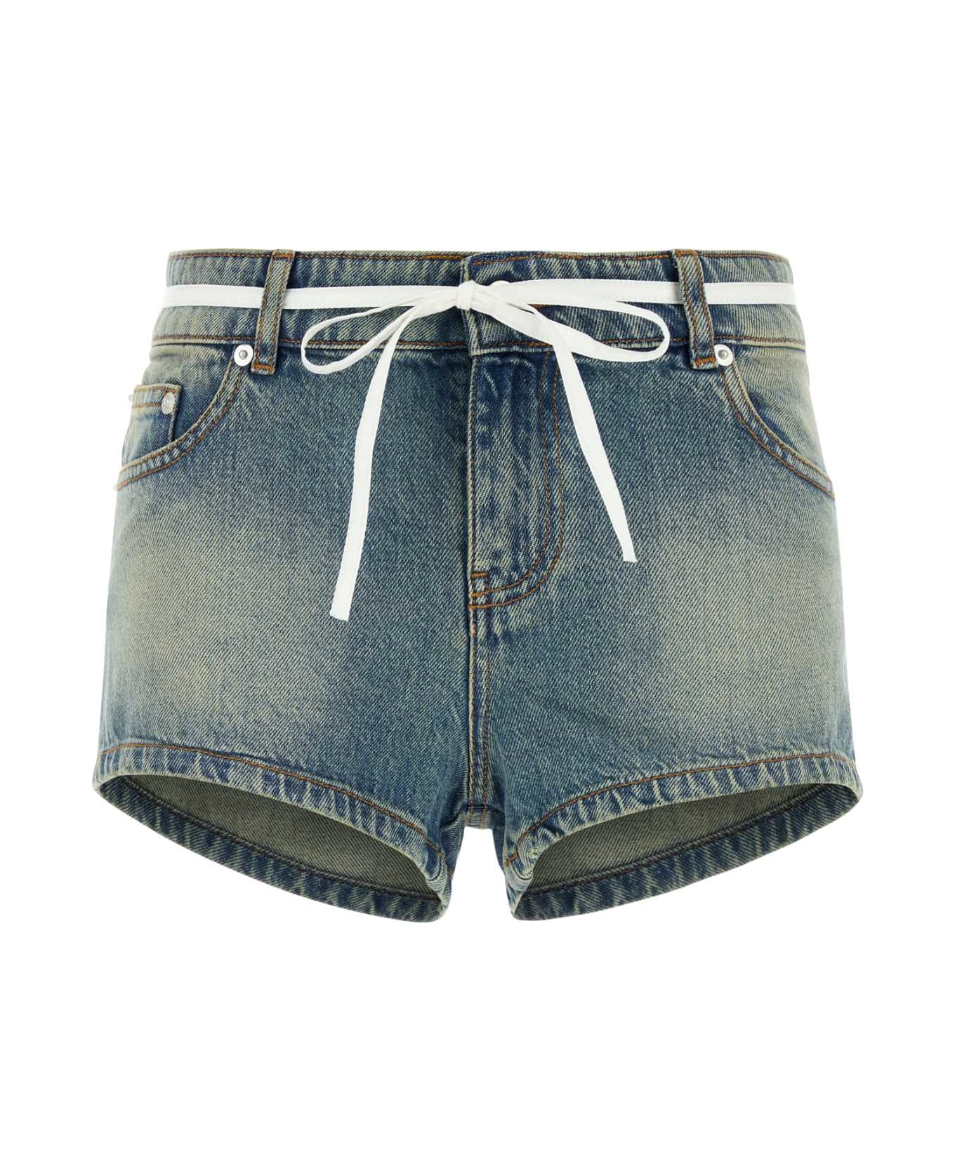 Gimaguas Denim Lazo Shorts - BLUE