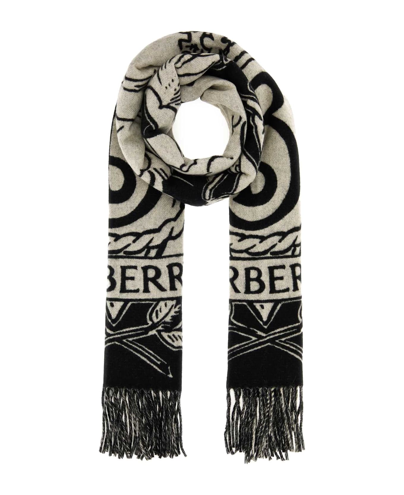 Burberry Embroidered Cashmere Scarf - BLACKCALICO