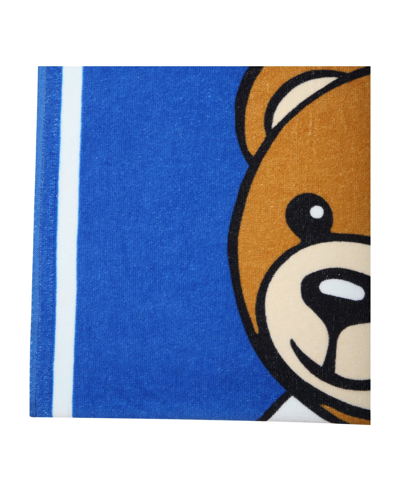 Moschino Light Blue Beach Towel For Boy With Teddy Bear And Surfboard - Light Blue アクセサリー＆ギフト