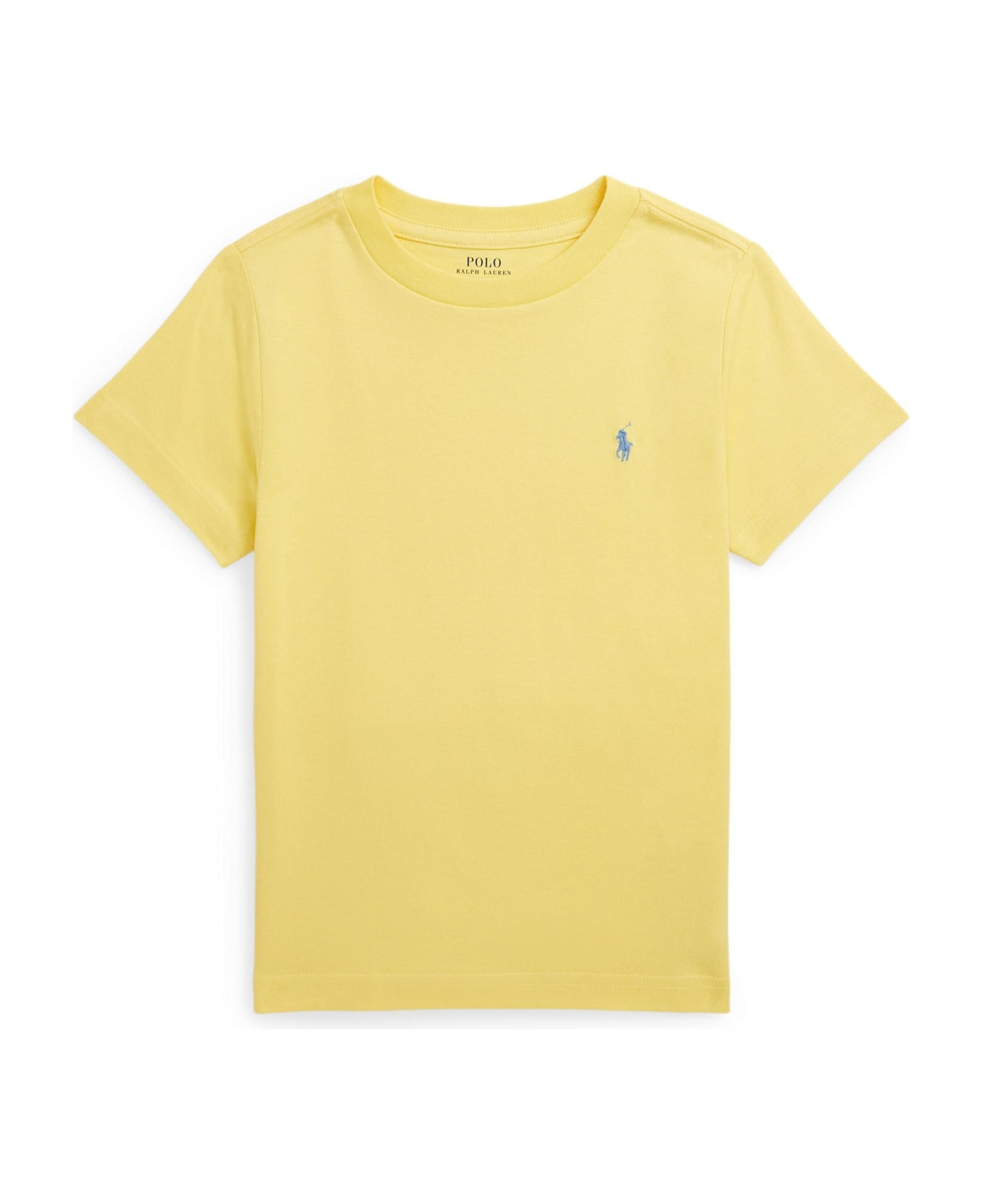 Ralph Lauren Yellow T-shirt With Blue Pony - Verde