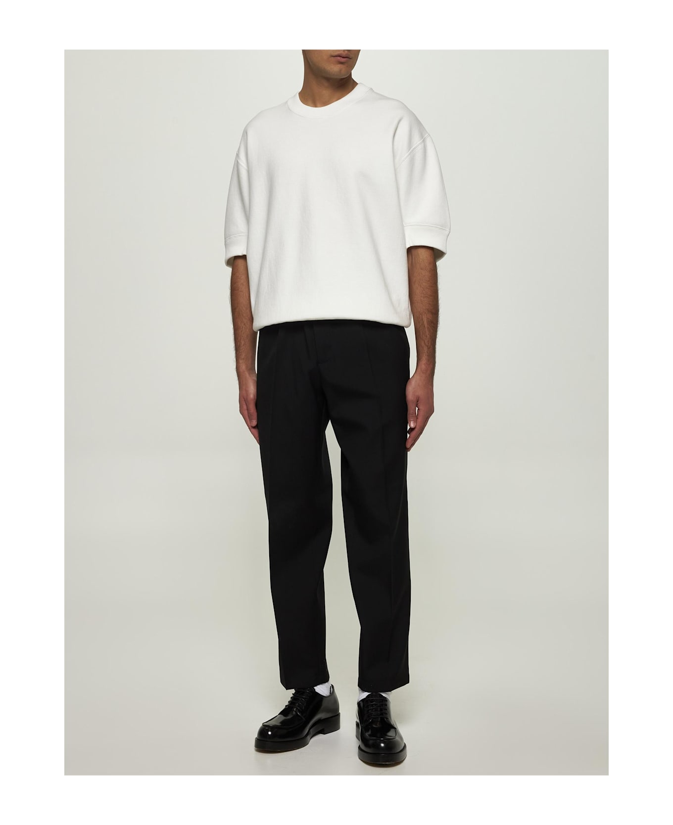 Jil Sander White Cotton Short-sleeved Sweatshirt - Optic White
