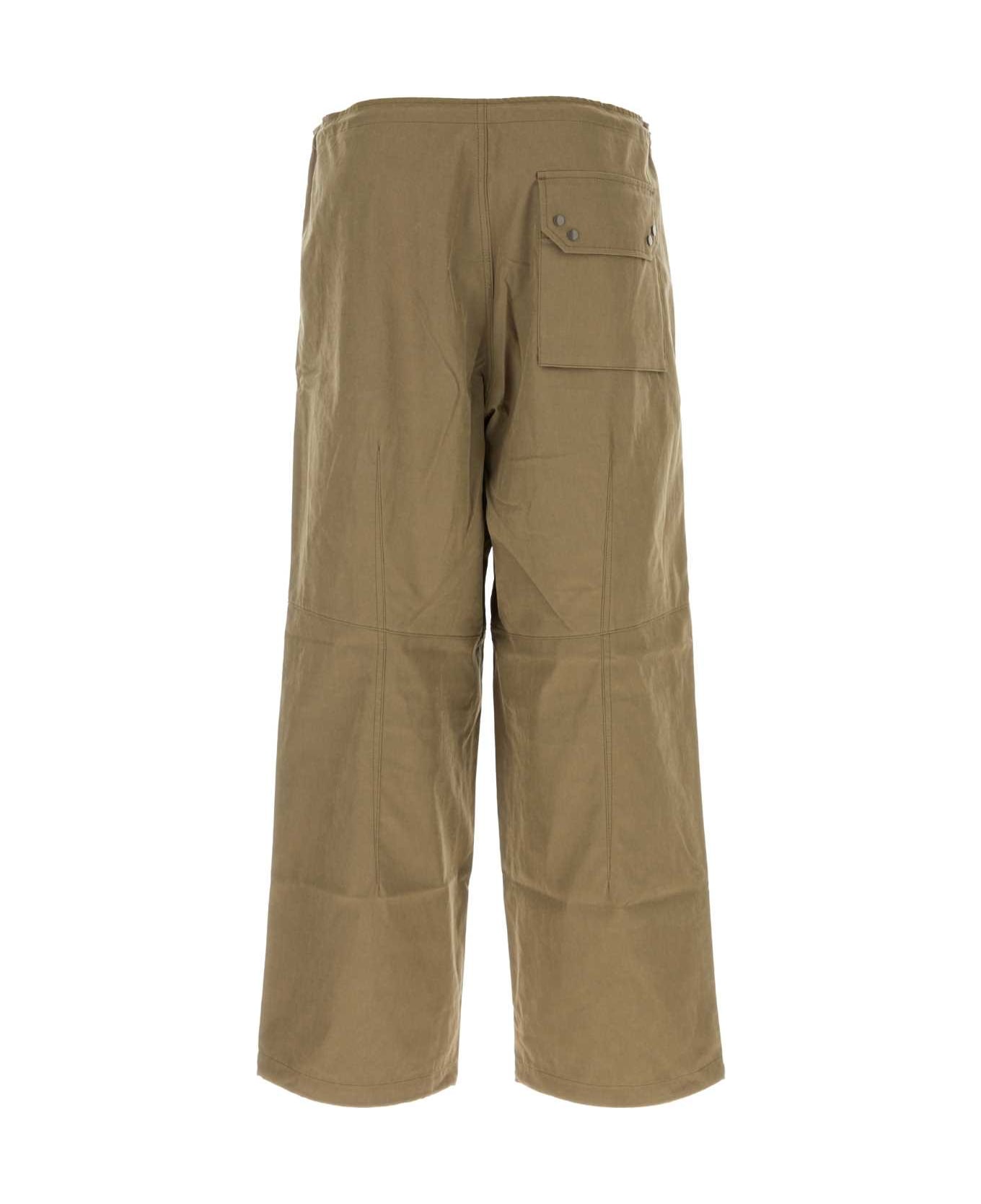 Ten C Military Green Cotton Blend Wide-leg Pant - 359