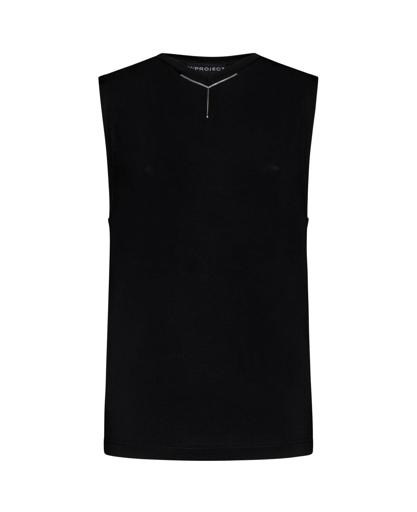 Y/Project Y-detailed Tank Top - Black タンクトップ