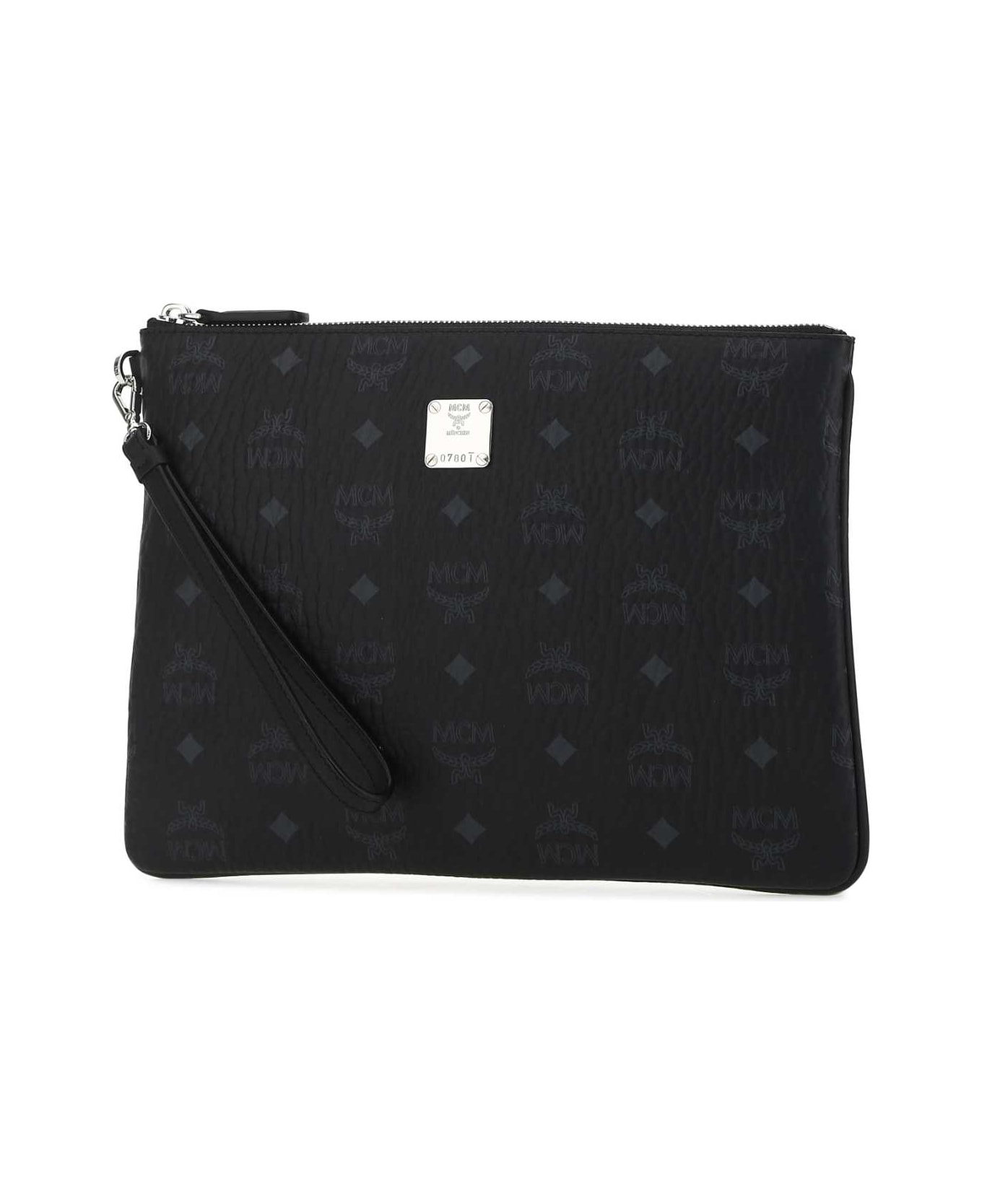 MCM Printed Canvas Clutch - BK