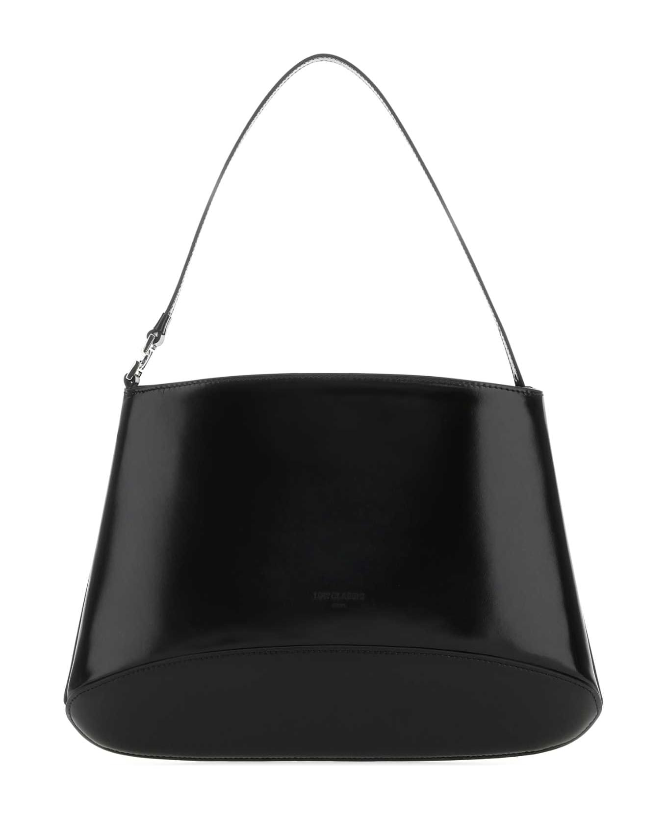 Low Classic Black Leather Handbag - 0372