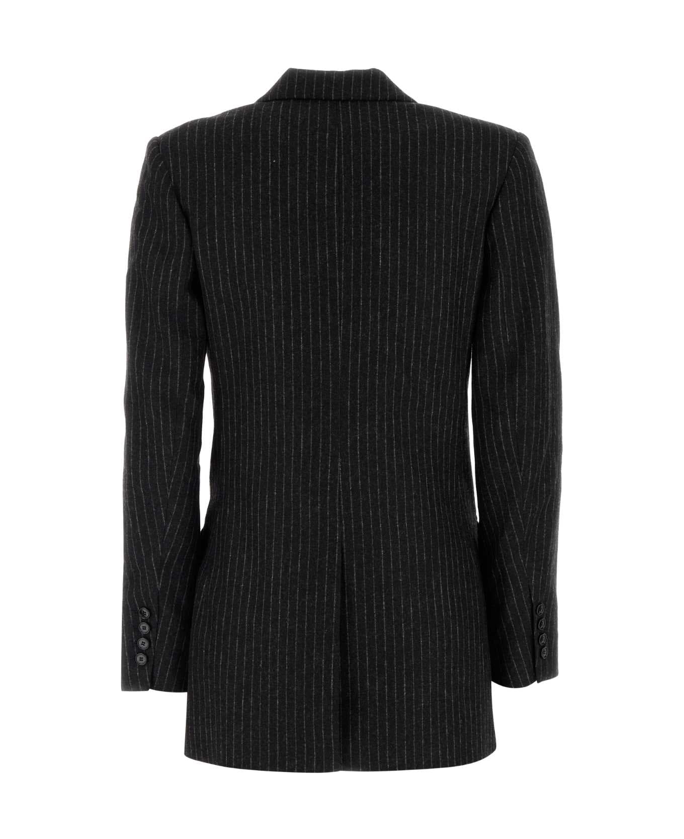 Isabel Marant Embroidered Stretch Wool Blend Jevima Blazer - ANTHRACITE