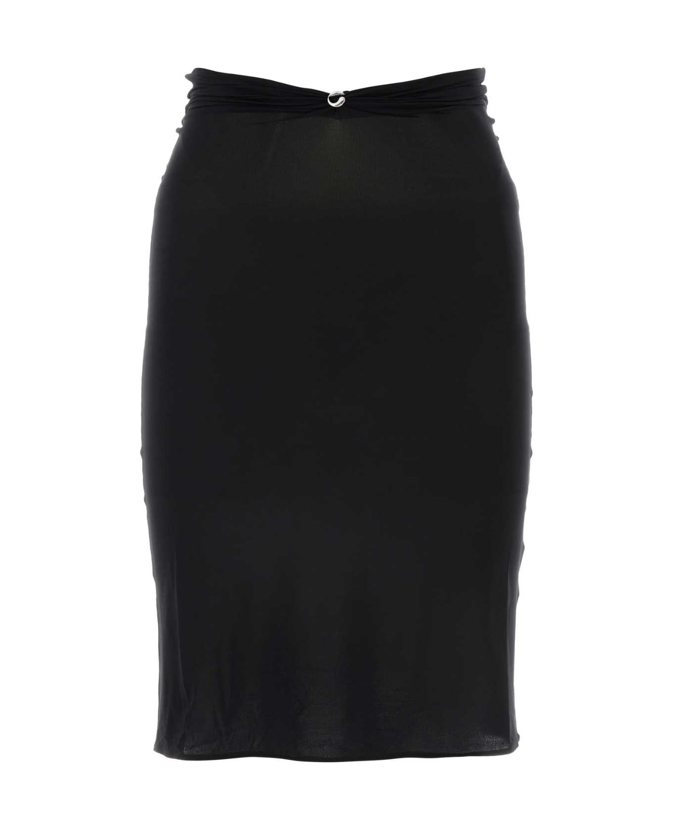 Coperni Black Stretch Nylon Triangle Skirt - BLACK