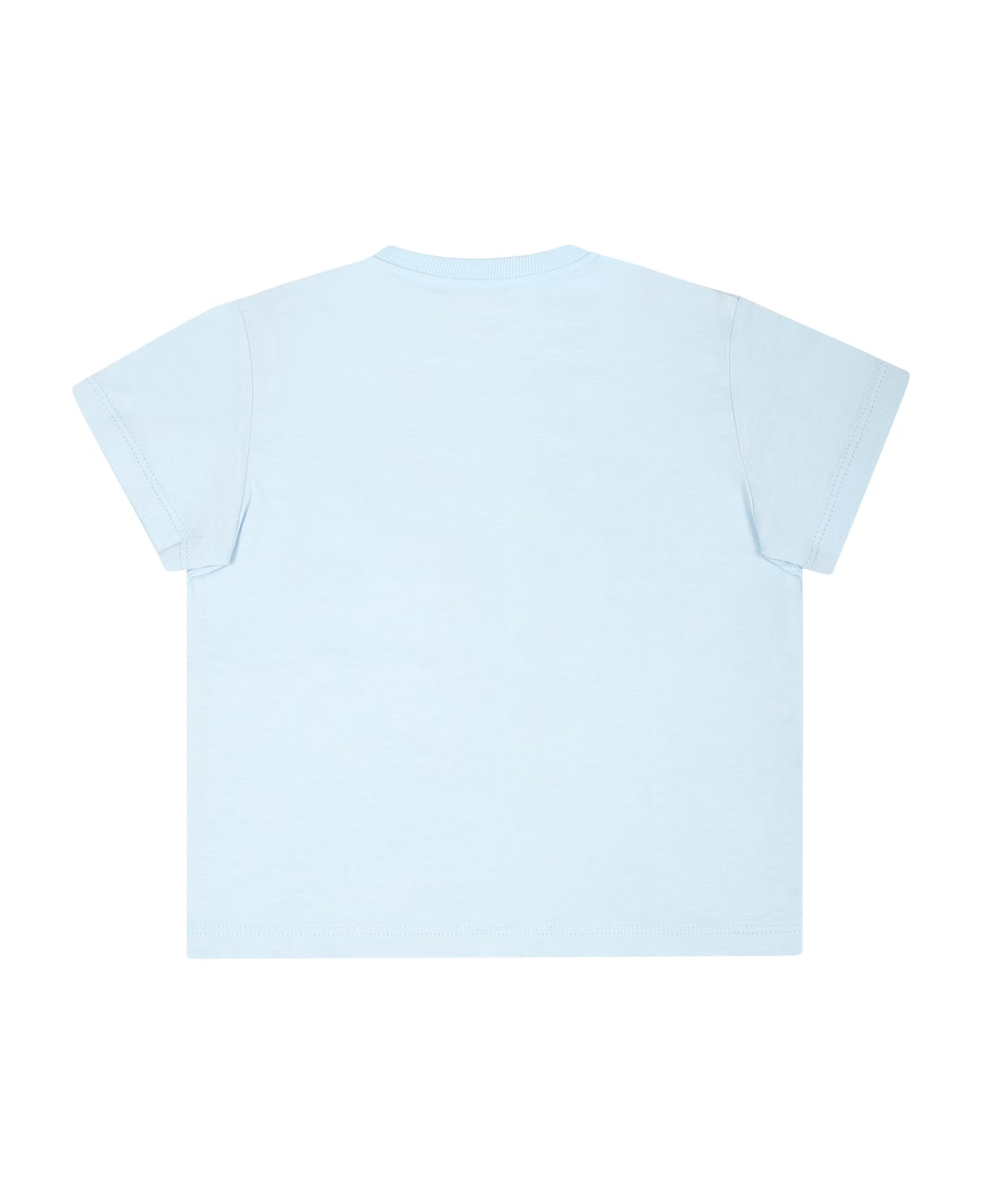 Moschino Light Blue T-shirt For Baby Boy With Teddy Bear And Cactus - Light Blue Tシャツ＆ポロシャツ