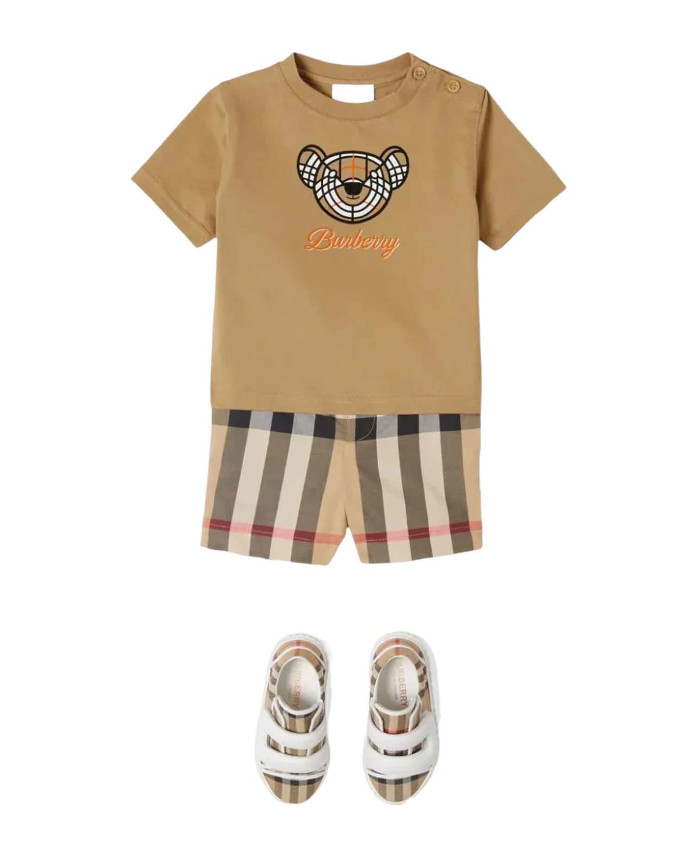 Burberry Beige T-shirt Baby Girl - Beige Tシャツ＆ポロシャツ