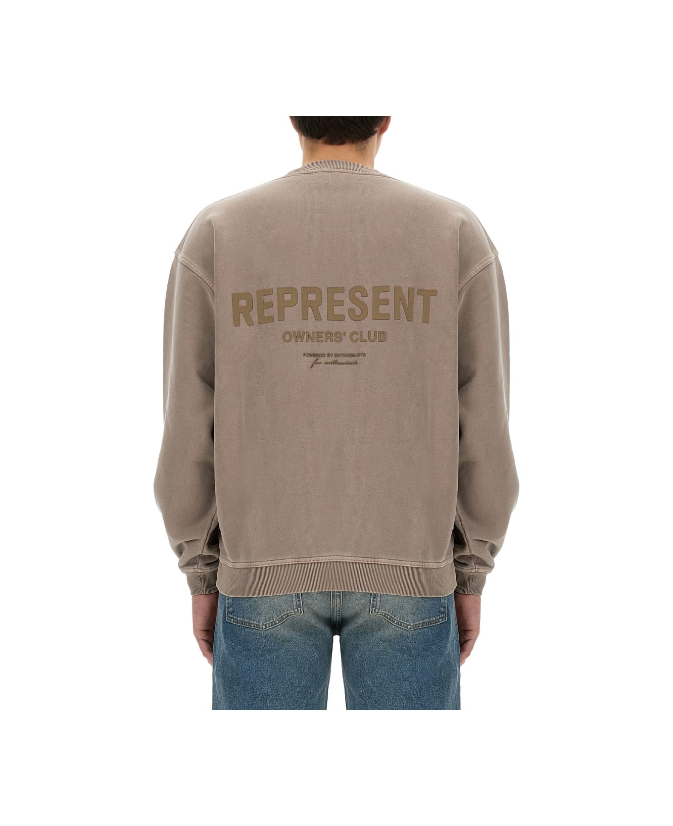 REPRESENT Sweatshirt With Logo - BEIGE