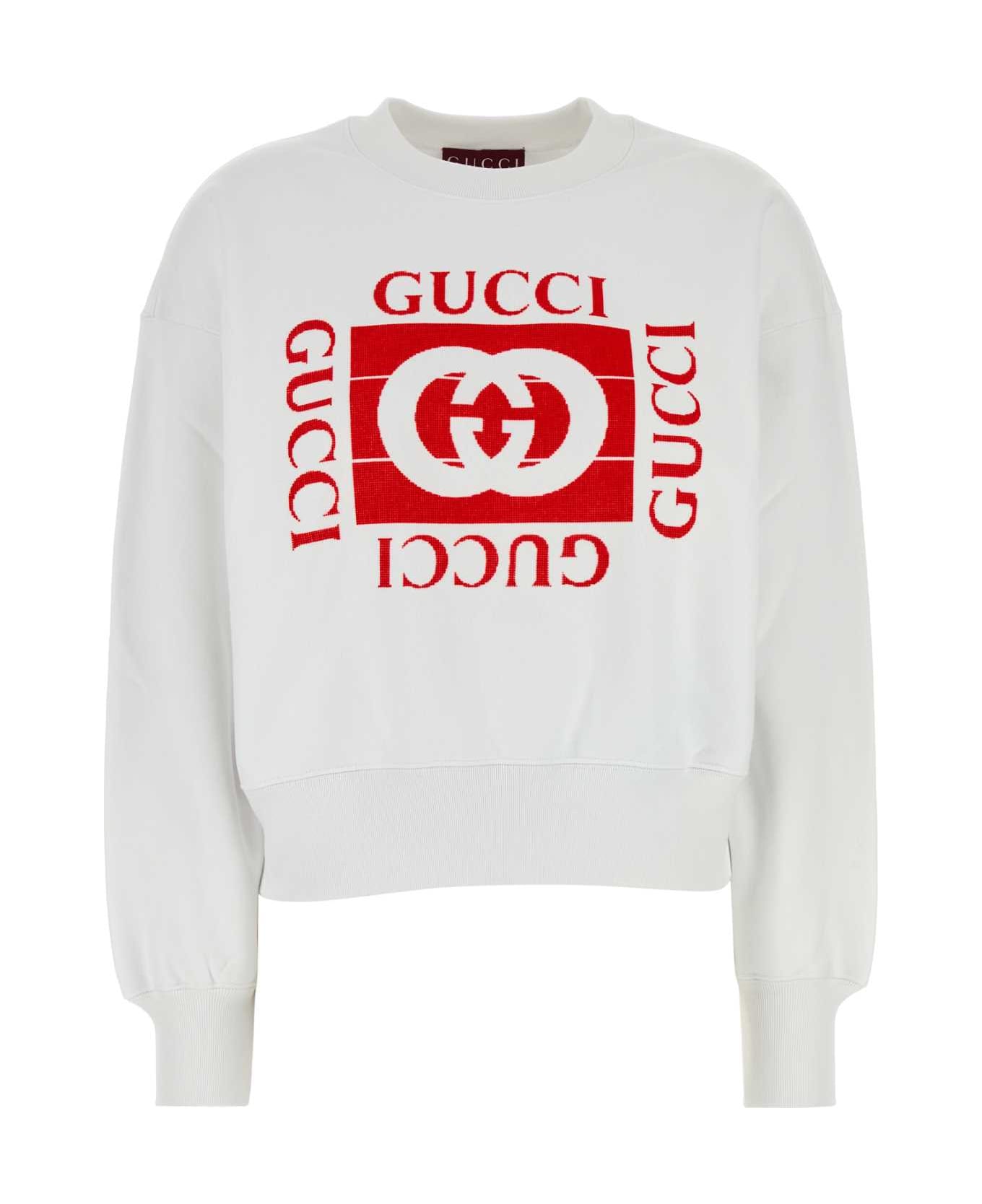 Gucci White Cotton Sweatshirt - OFFWHITEMC