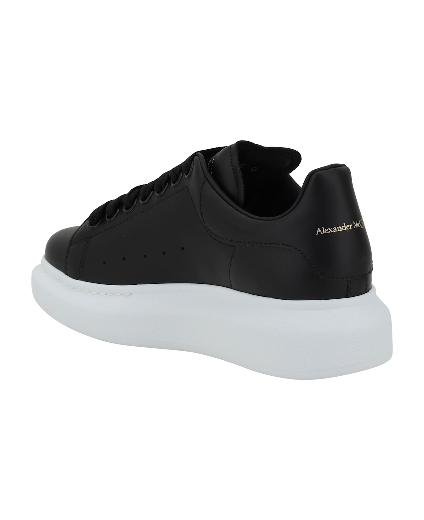 Alexander McQueen Leather Sneakers - Black
