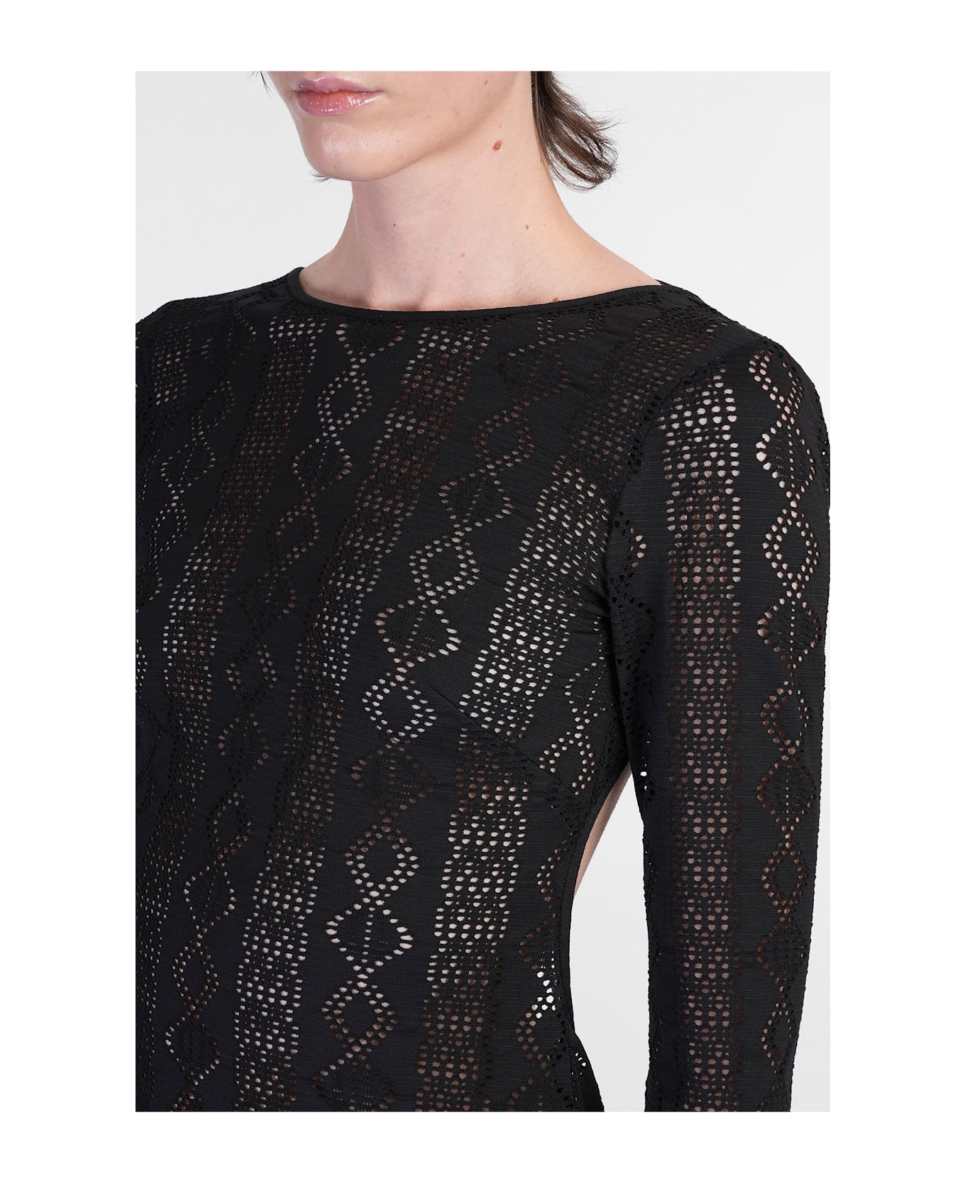 The Andamane Wanda Mini Mini Dress In Black Cotton - black