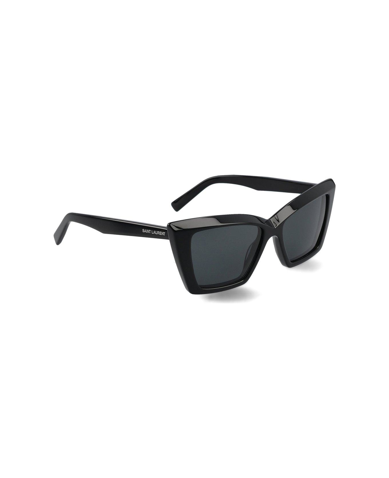 Saint Laurent Eyewear Saint Laurent Sl 657 Square Cat-eye Sunglasses - Black サングラス