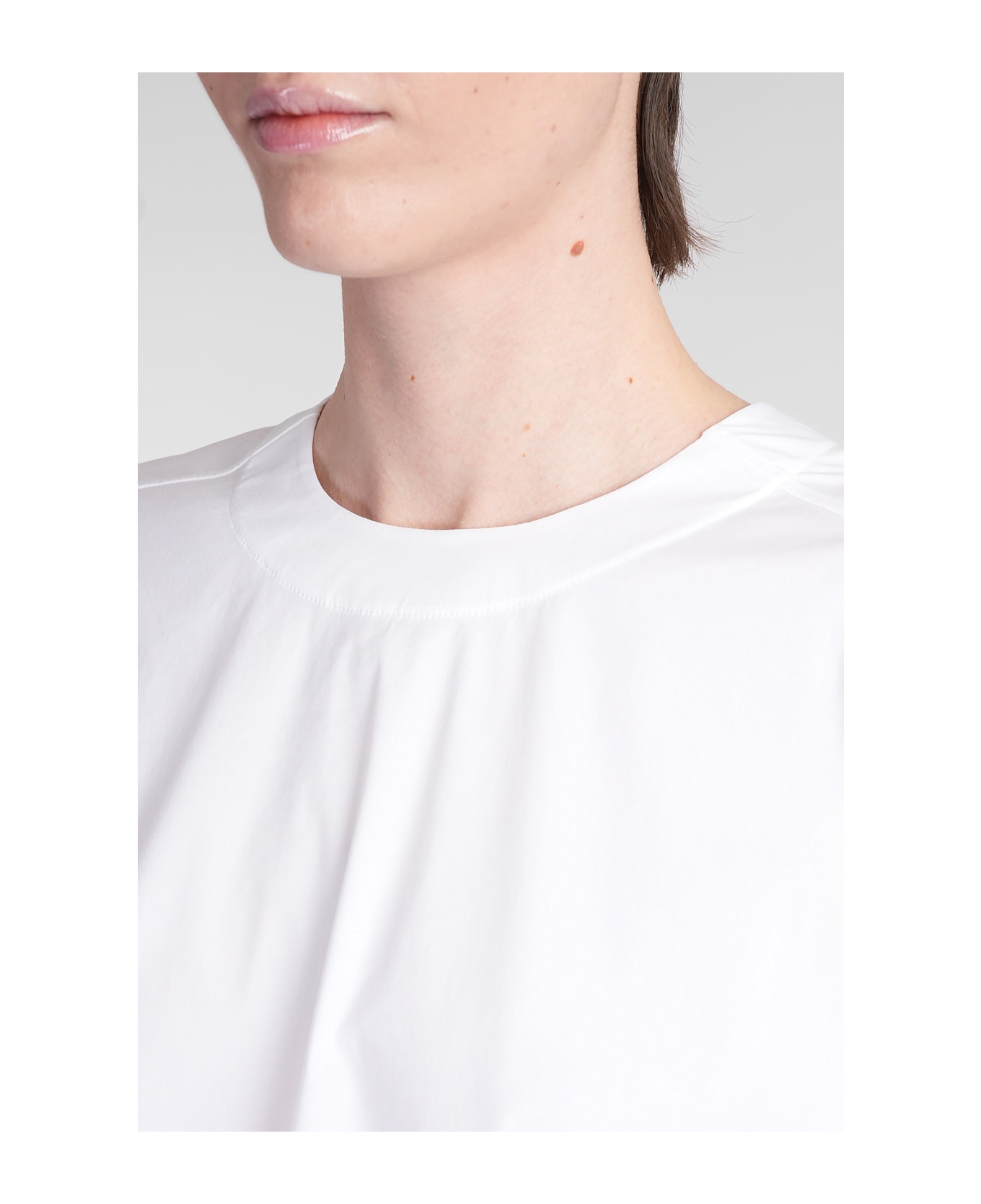 Theory Blouse In White Cotton - white