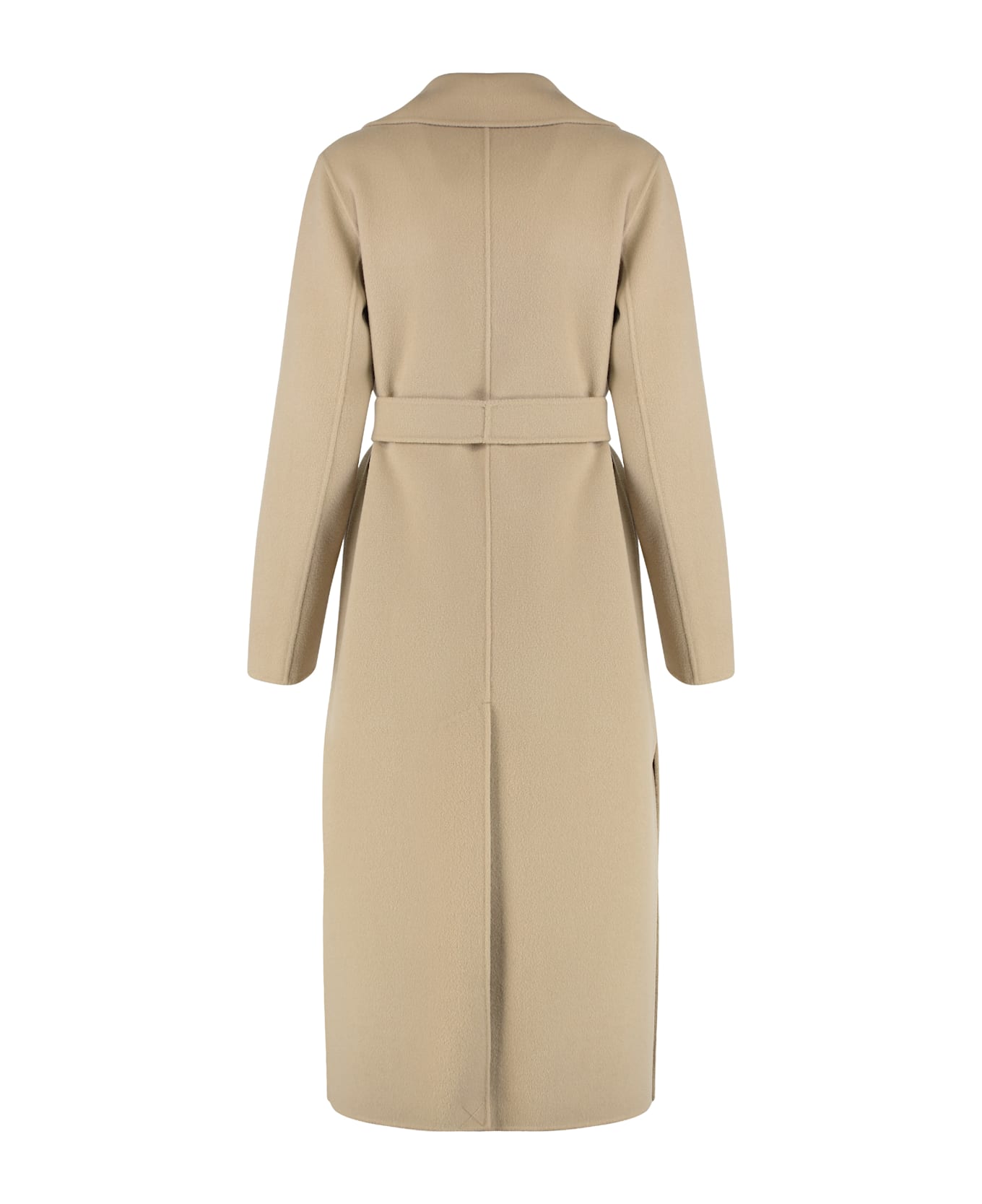 Weekend Max Mara Manu Double-breasted Virgin Wool Coat - Beige