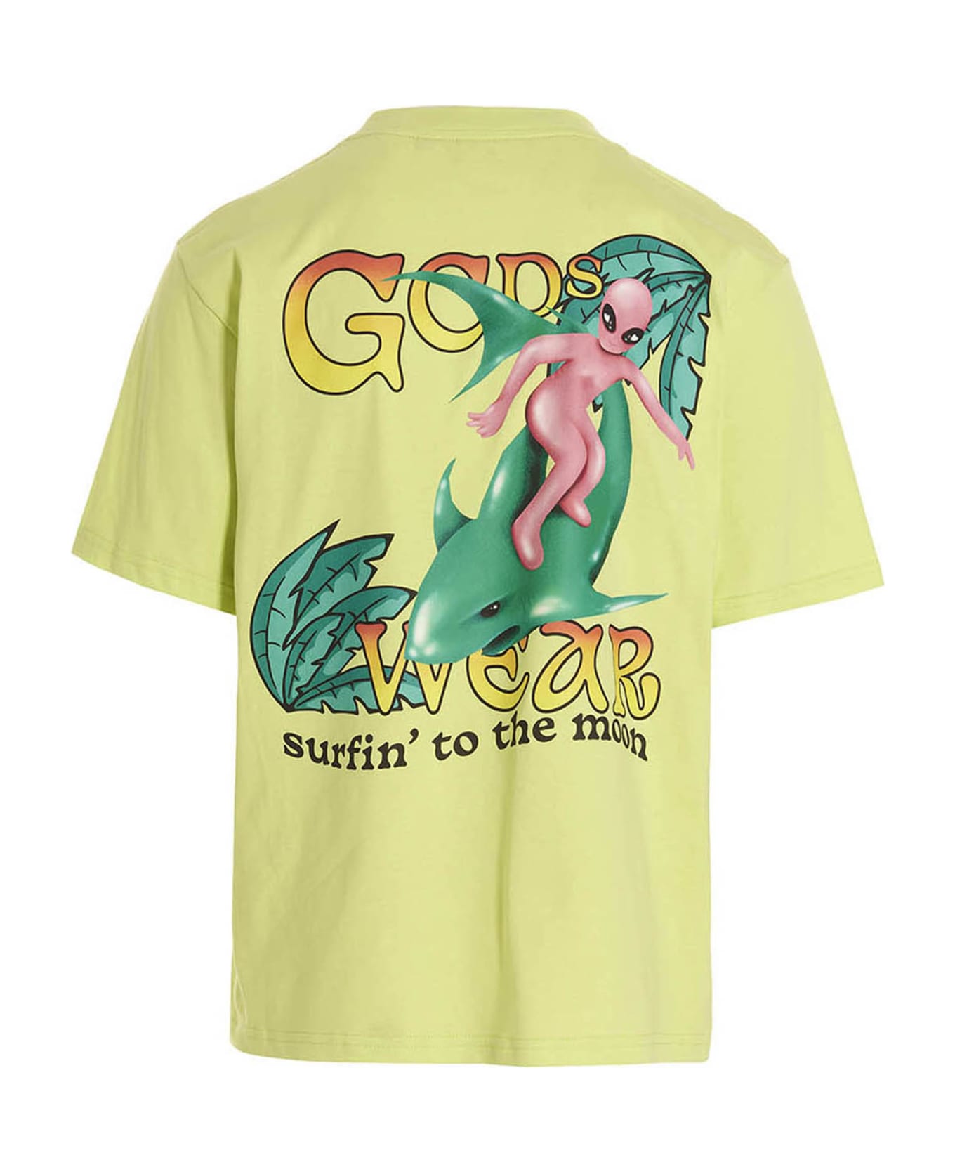 GCDS T-shirt 'surfing Weirdo' - Green シャツ