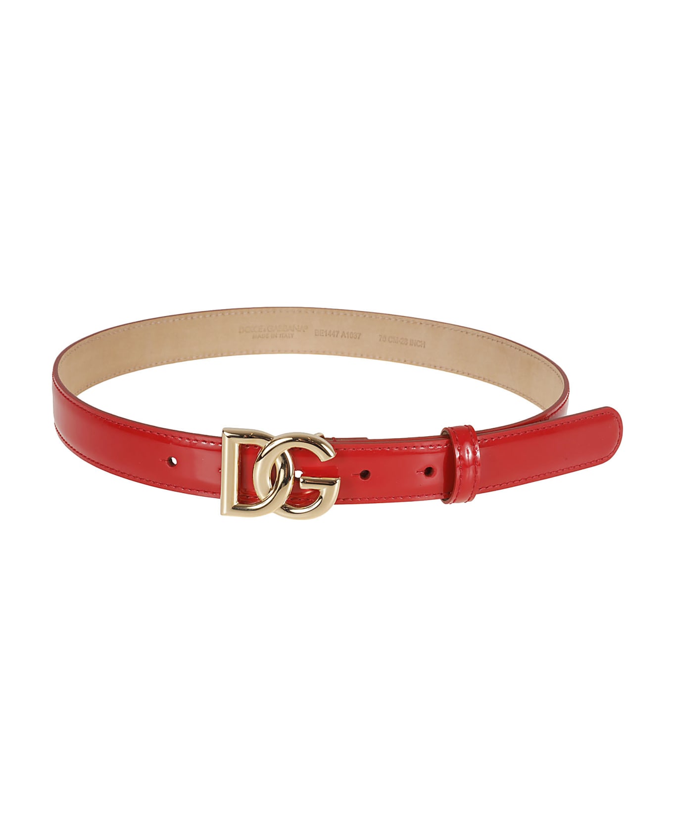 Dolce & Gabbana Logo Buckle Belt - Red