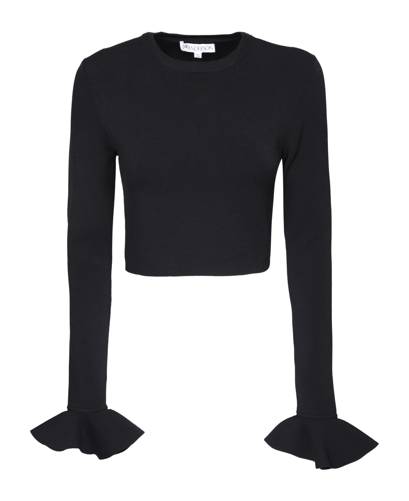 J.W. Anderson Ruffle Black Sweater - Black