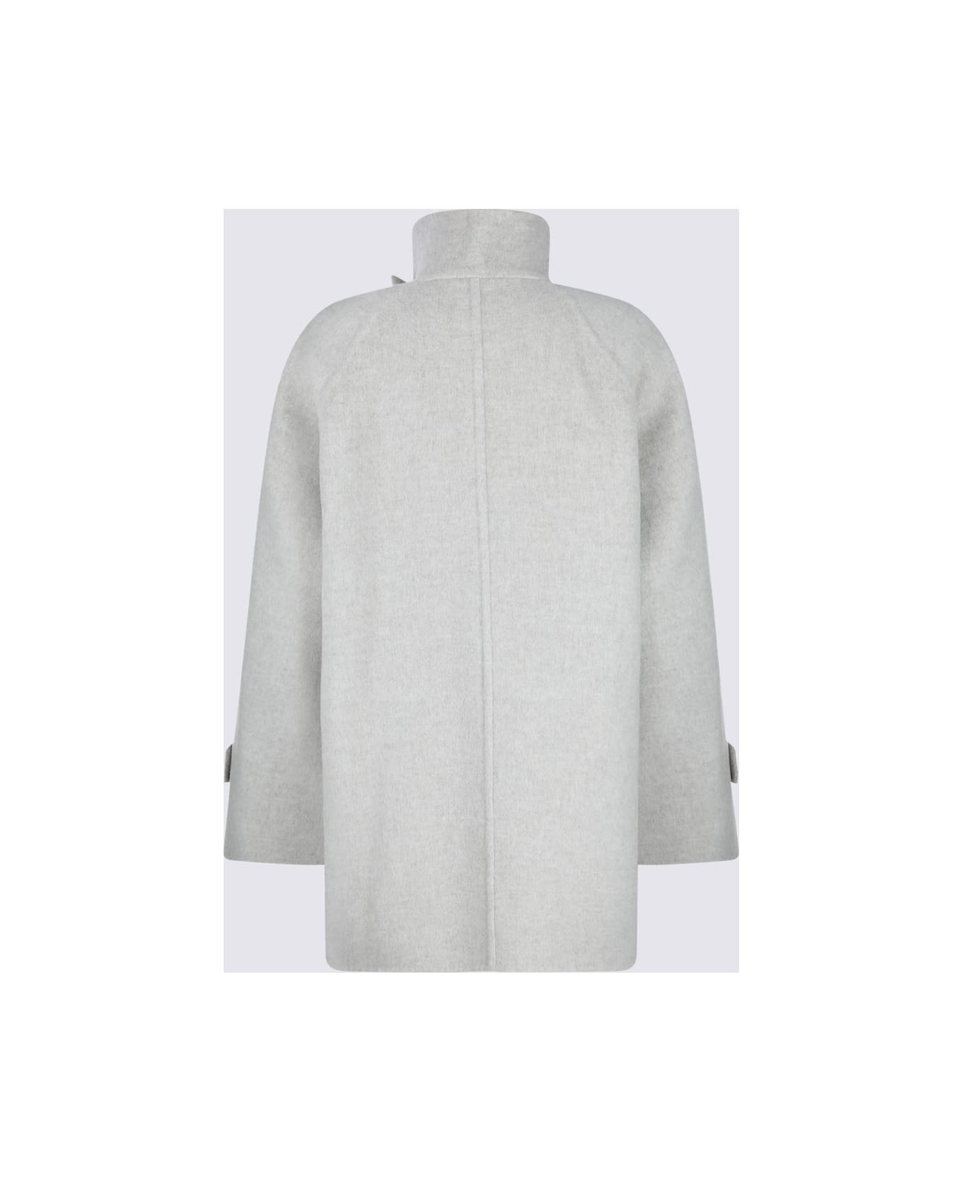 Brunello Cucinelli Grey Wool Coat - BEIGE FREDDO