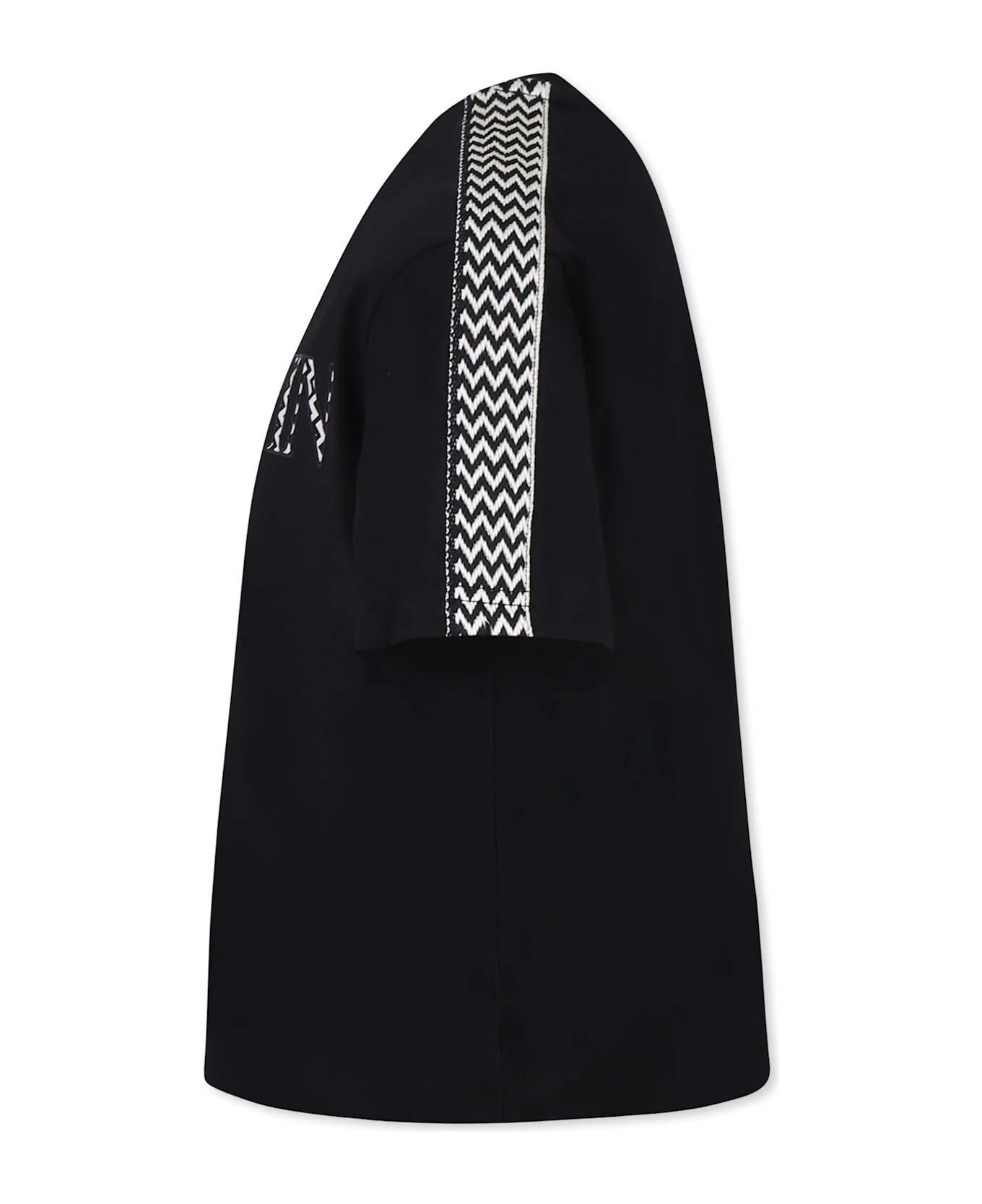 Lanvin Black T-shirt For Boy With Logo - Black