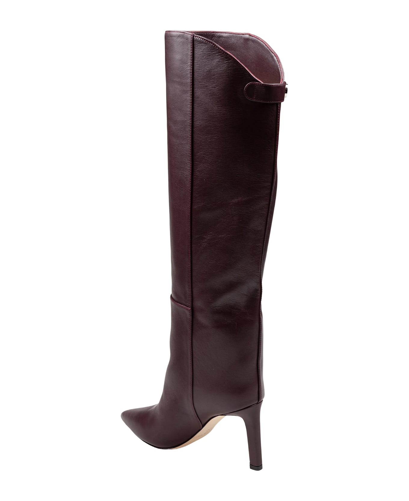 Jimmy Choo Alizze Ks 85 Boot In Deep Merlotleather - Deep Merlot