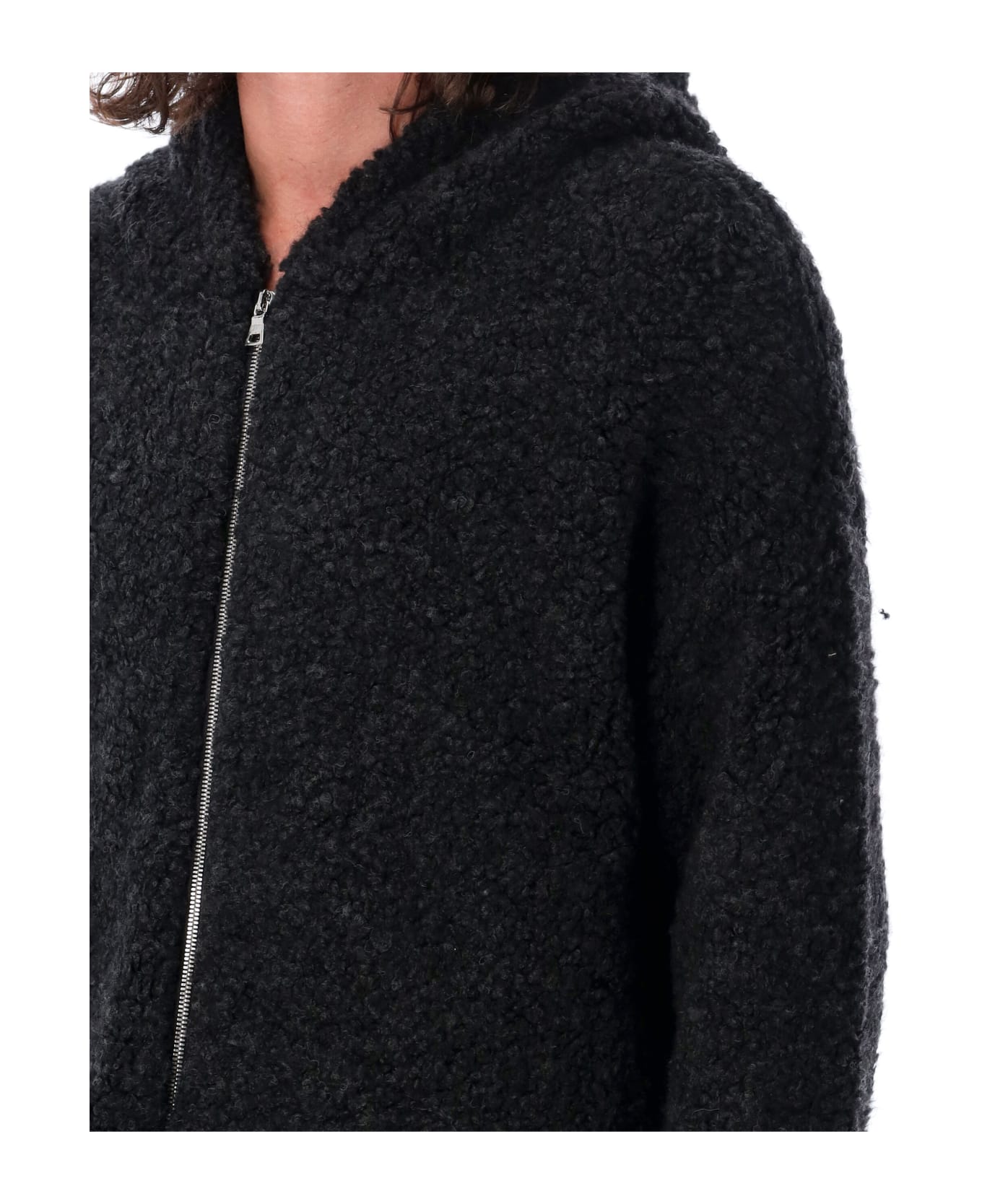 Nahmias Miracle Academy Fur Hooded Coat - BLACK