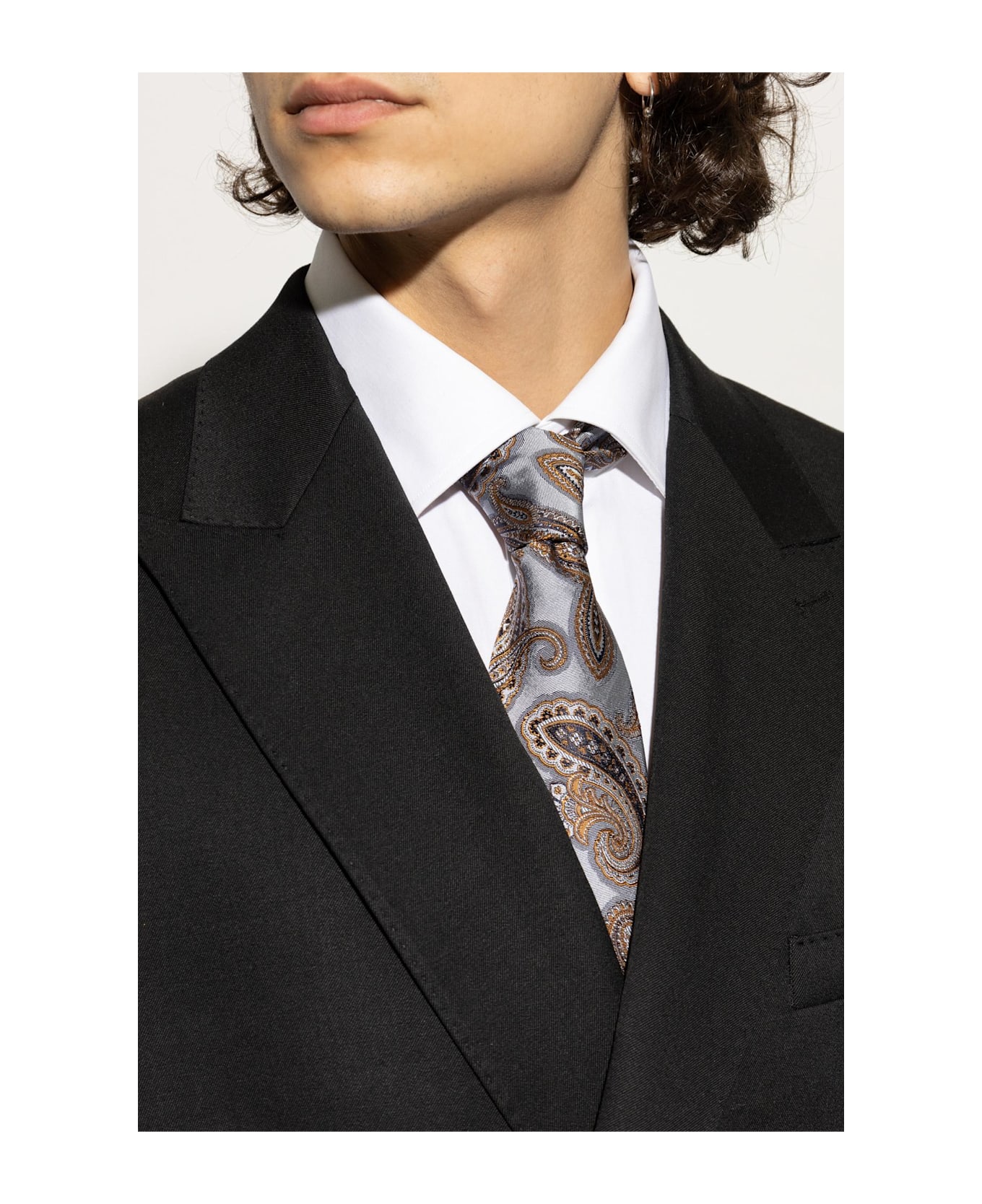 Etro Patterned Tie - GREY