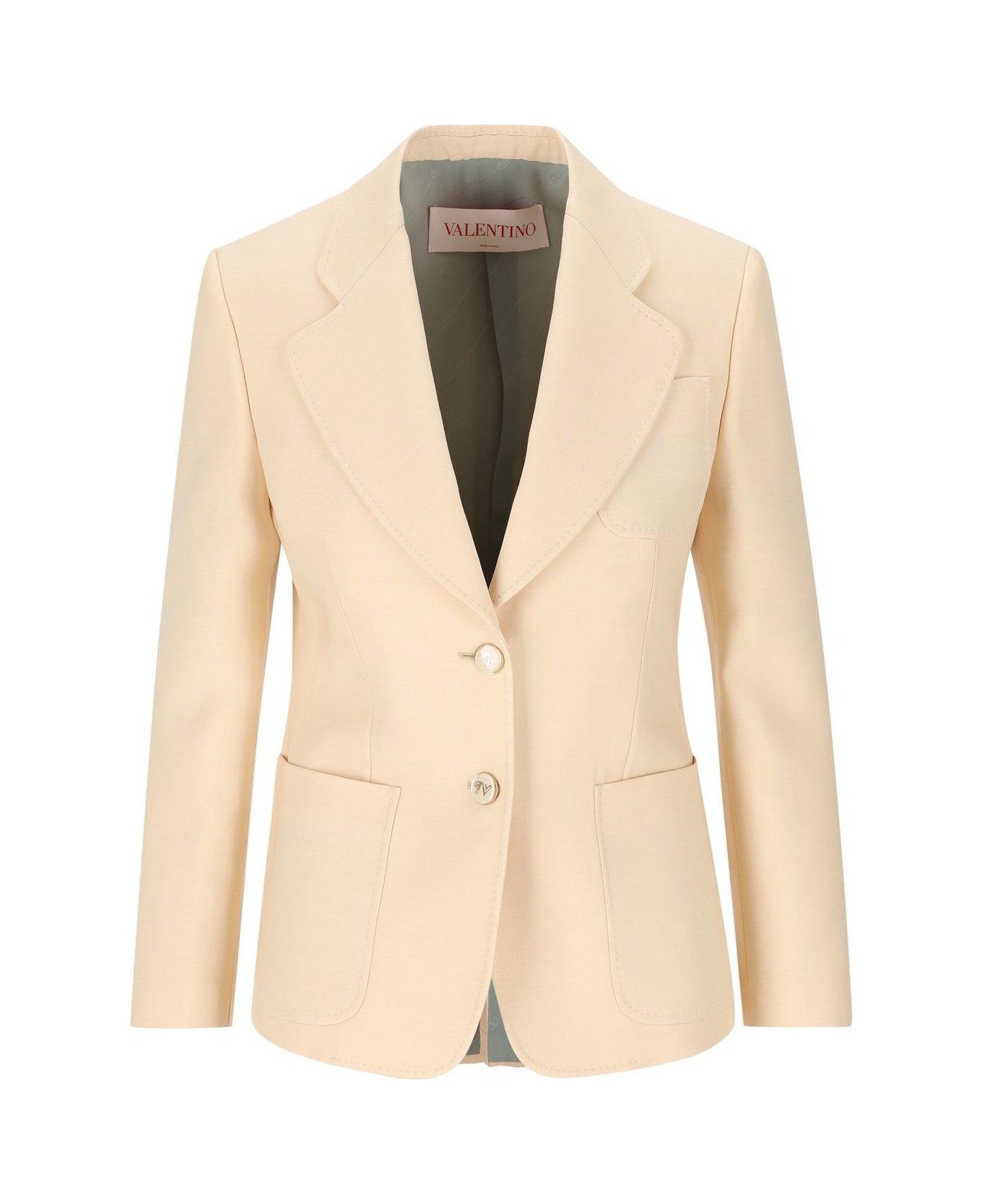 Valentino Garavani Single-breasted Long-sleeved Blazer - Yellow