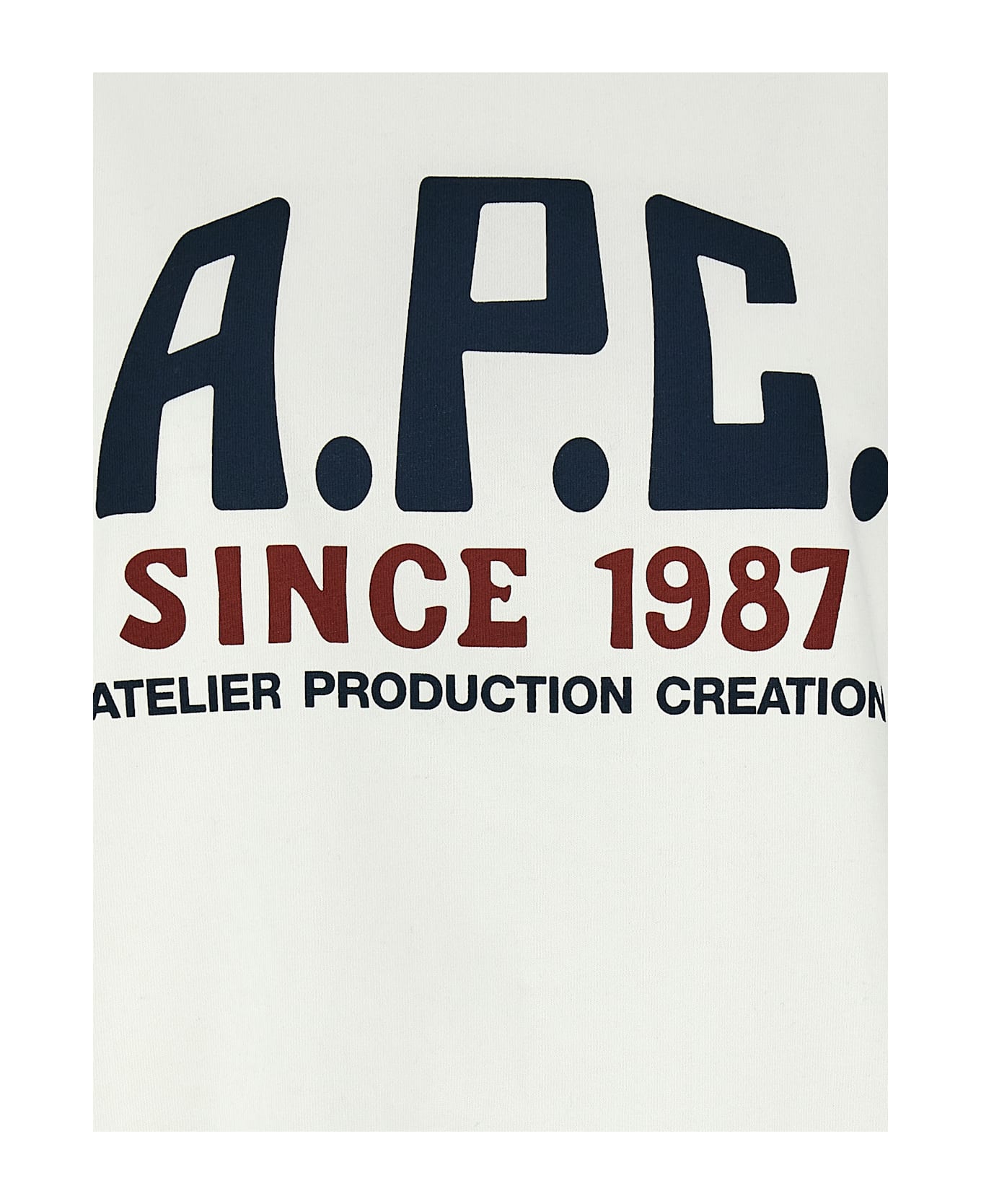 A.P.C. Logo Print T-shirt - WHITE