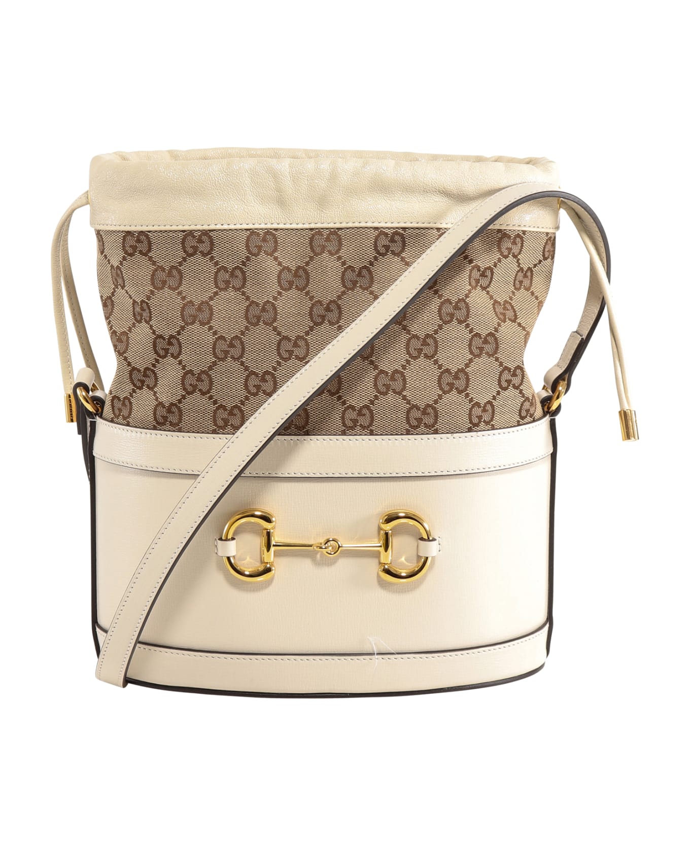 Gucci Horsebit 1955 Bucket Bag - White