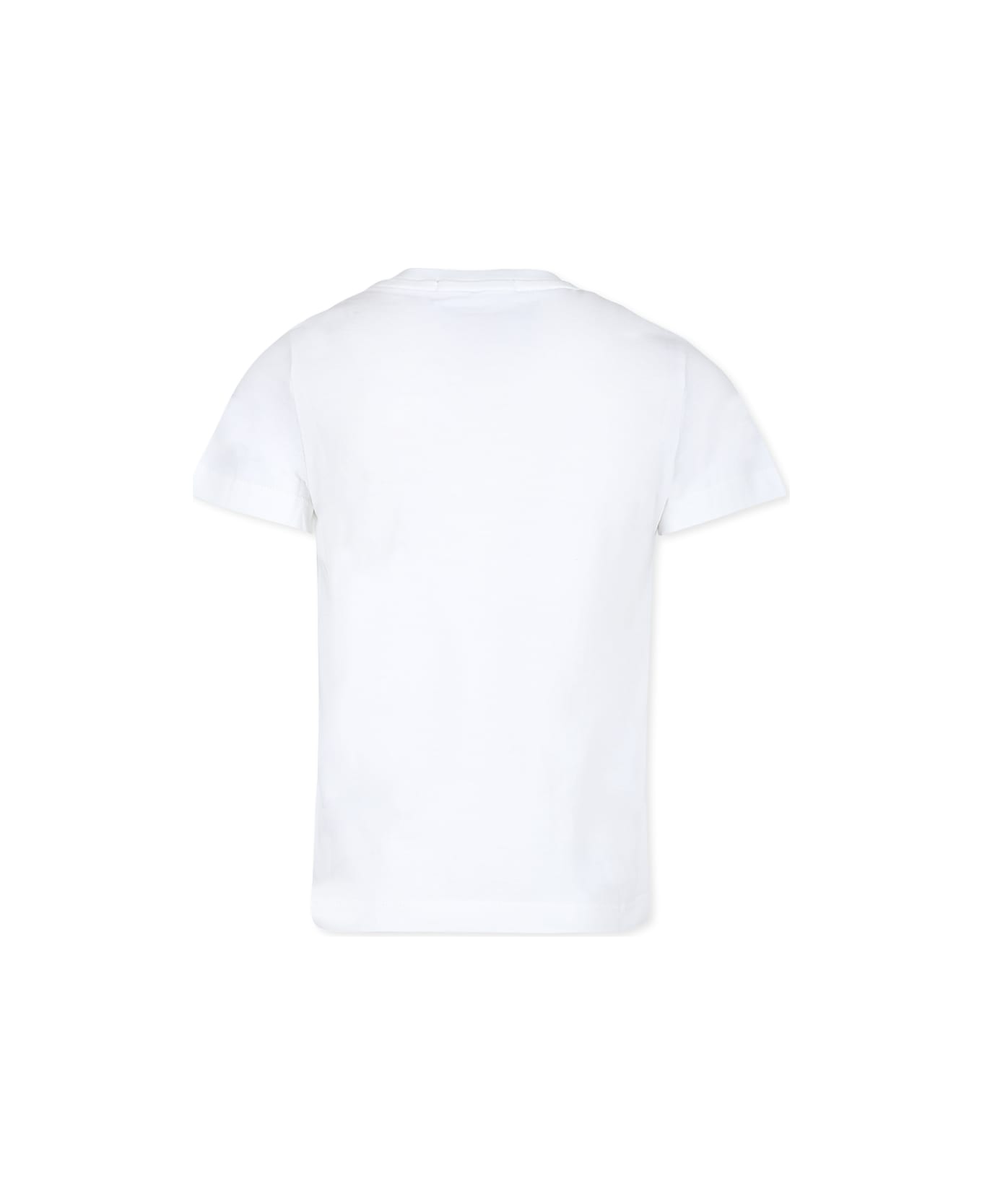 Calvin Klein White T-shirt For Kids With Logo - White