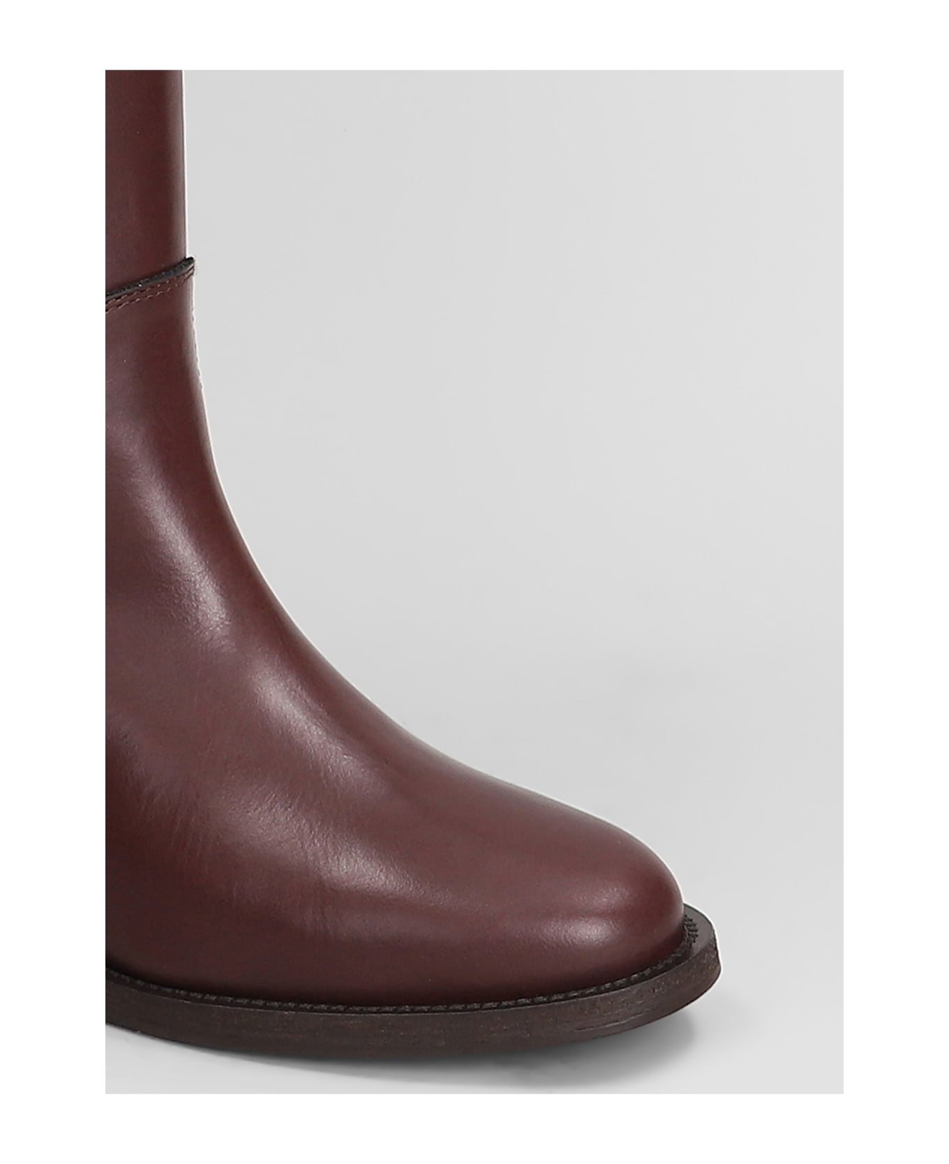 Via Roma 15 In Bordeaux Leather - bordeaux ブーツ