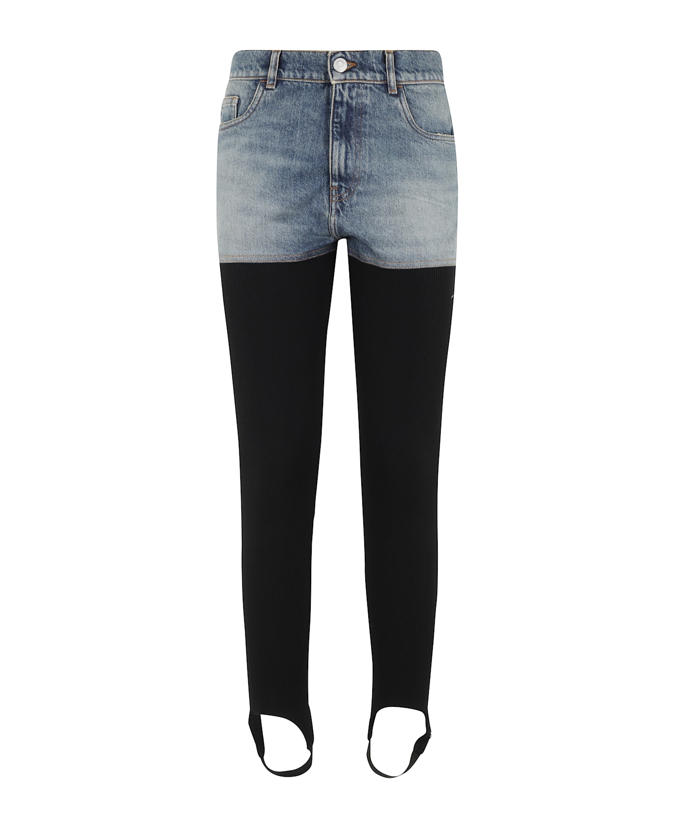 Coperni Hybrid Rib Denim Pants - Black Blue Vintage Bklblu