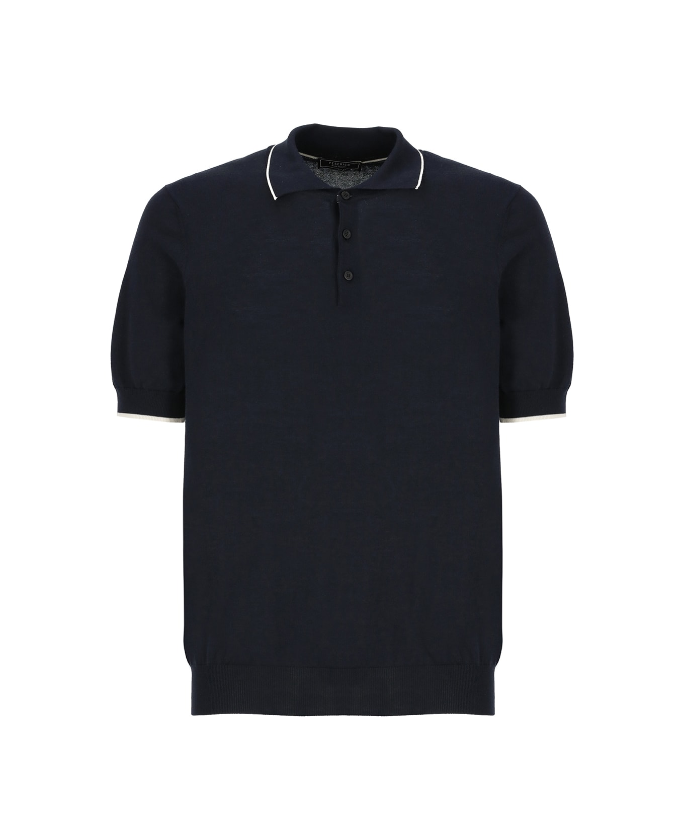 Peserico Cotton Polo Shirt - Blue