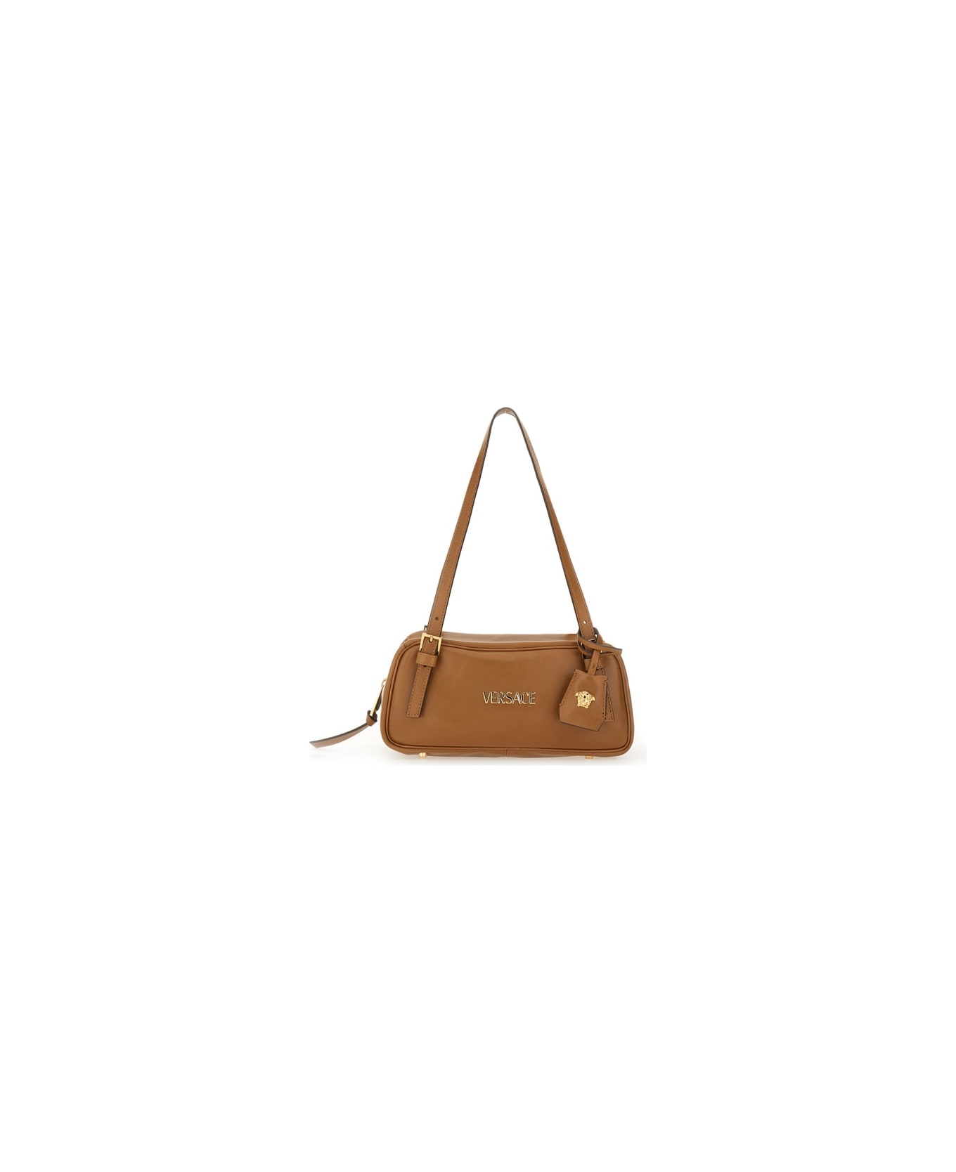 Versace Shoulder Bag "bowling Tag" - BROWN