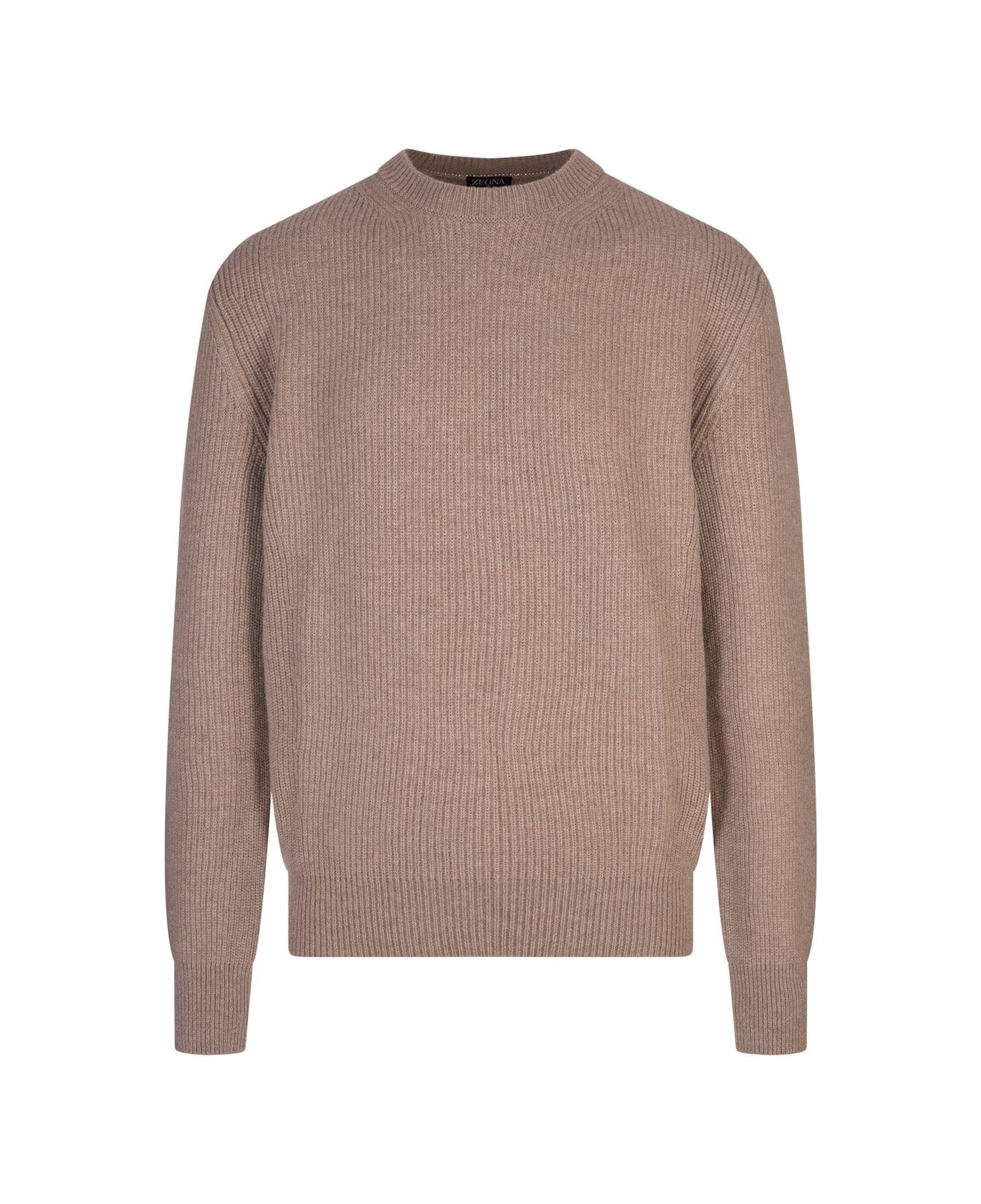 Zegna Long Sleeved Crewneck Knitted Jumper