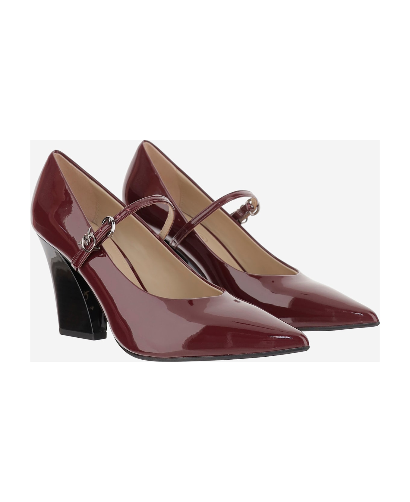Pinko Shiny Leather Pumps - Red
