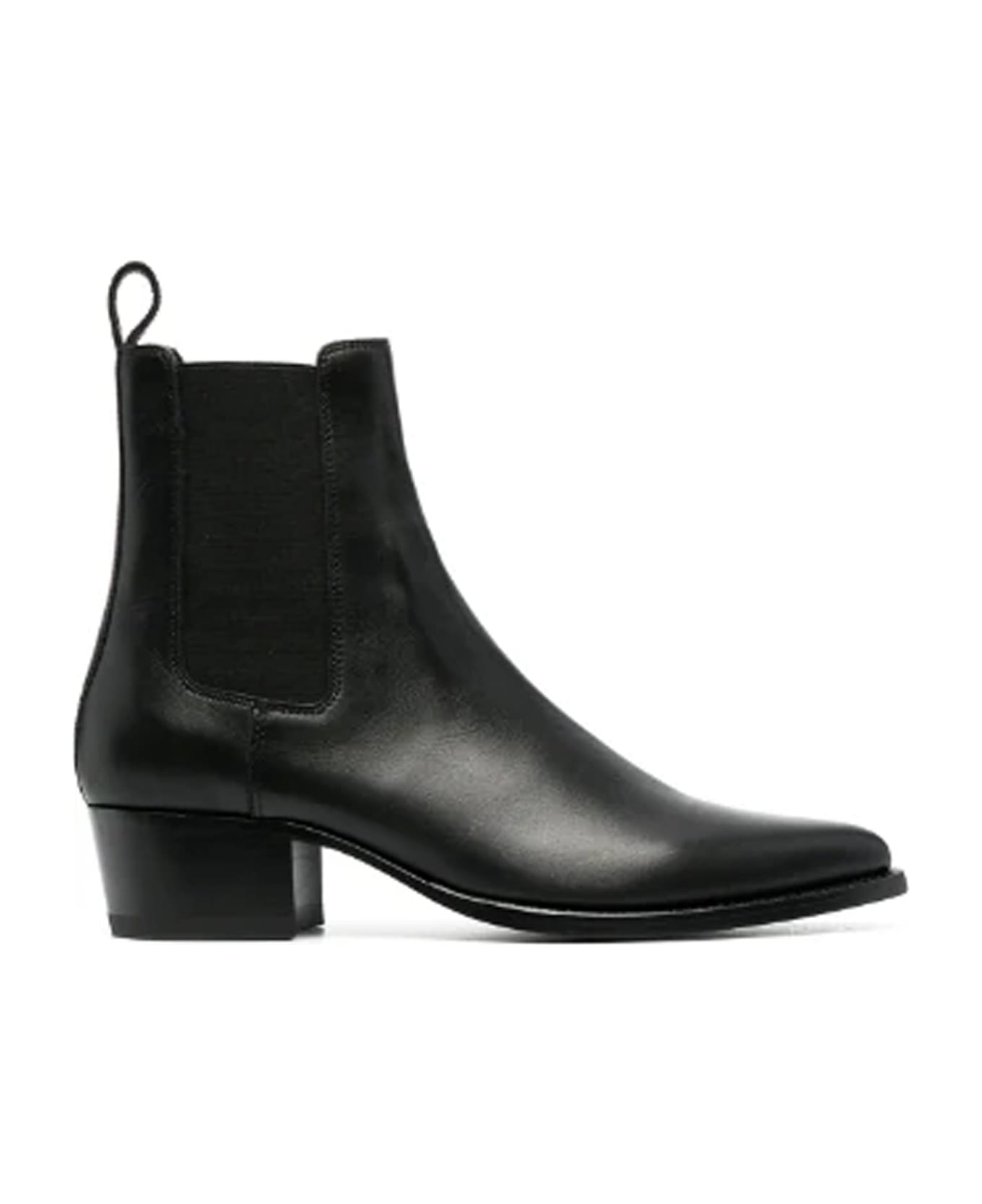 AMIRI Leather Ankle Boots - Black