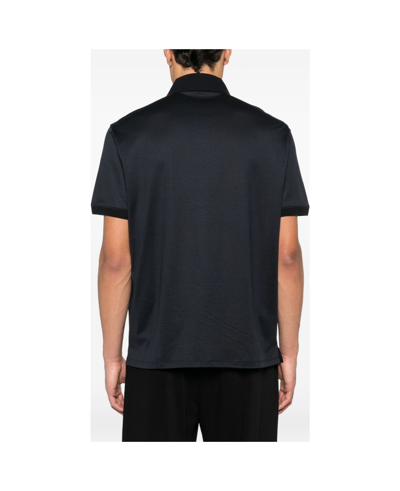 Emporio Armani Cotton Polo Shirt - Blue