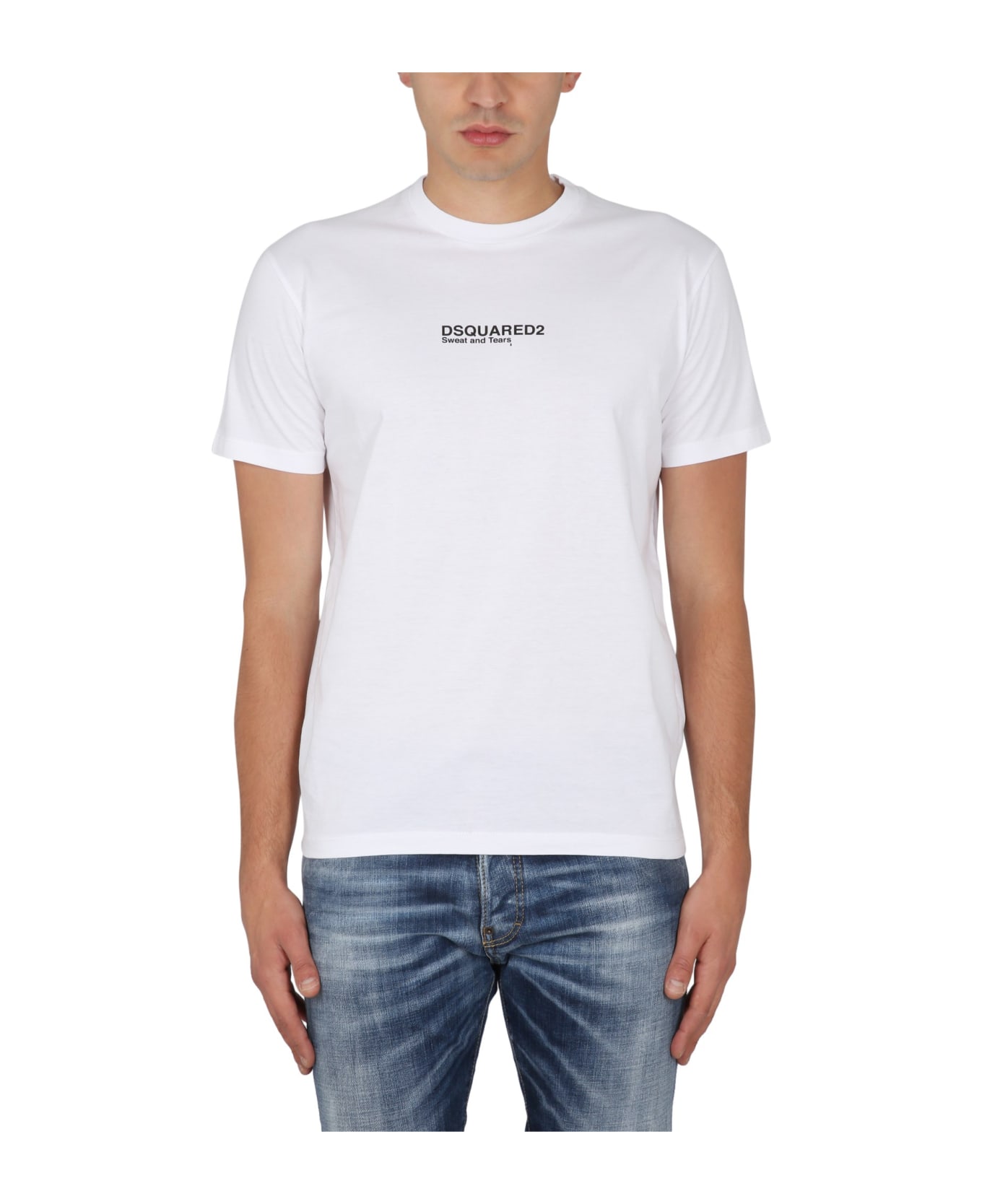 Dsquared2 Logo Printed Short-sleeved T-shirt - White