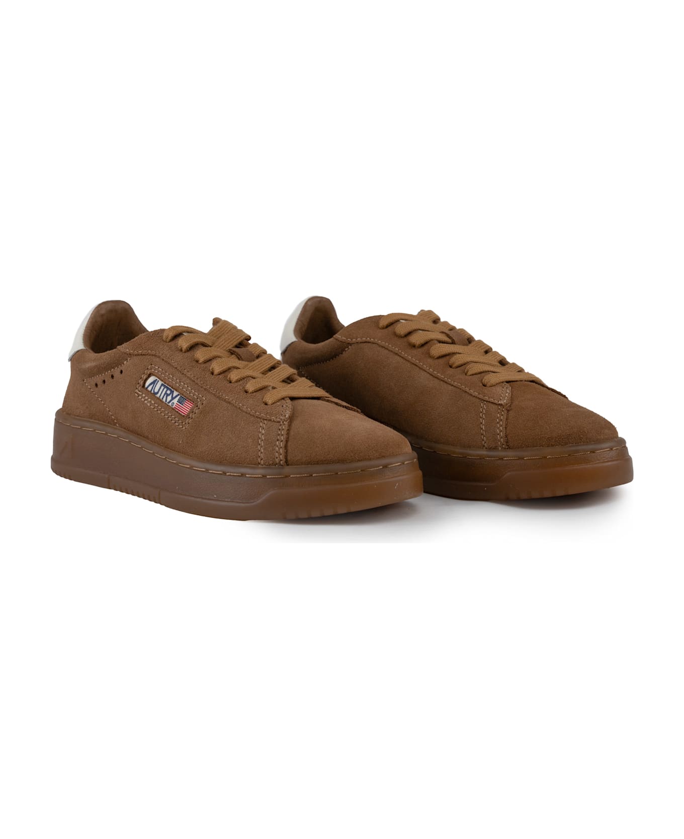 Autry Dallas Low Sneakers In Suede - Suede/leat sigaro/marsh