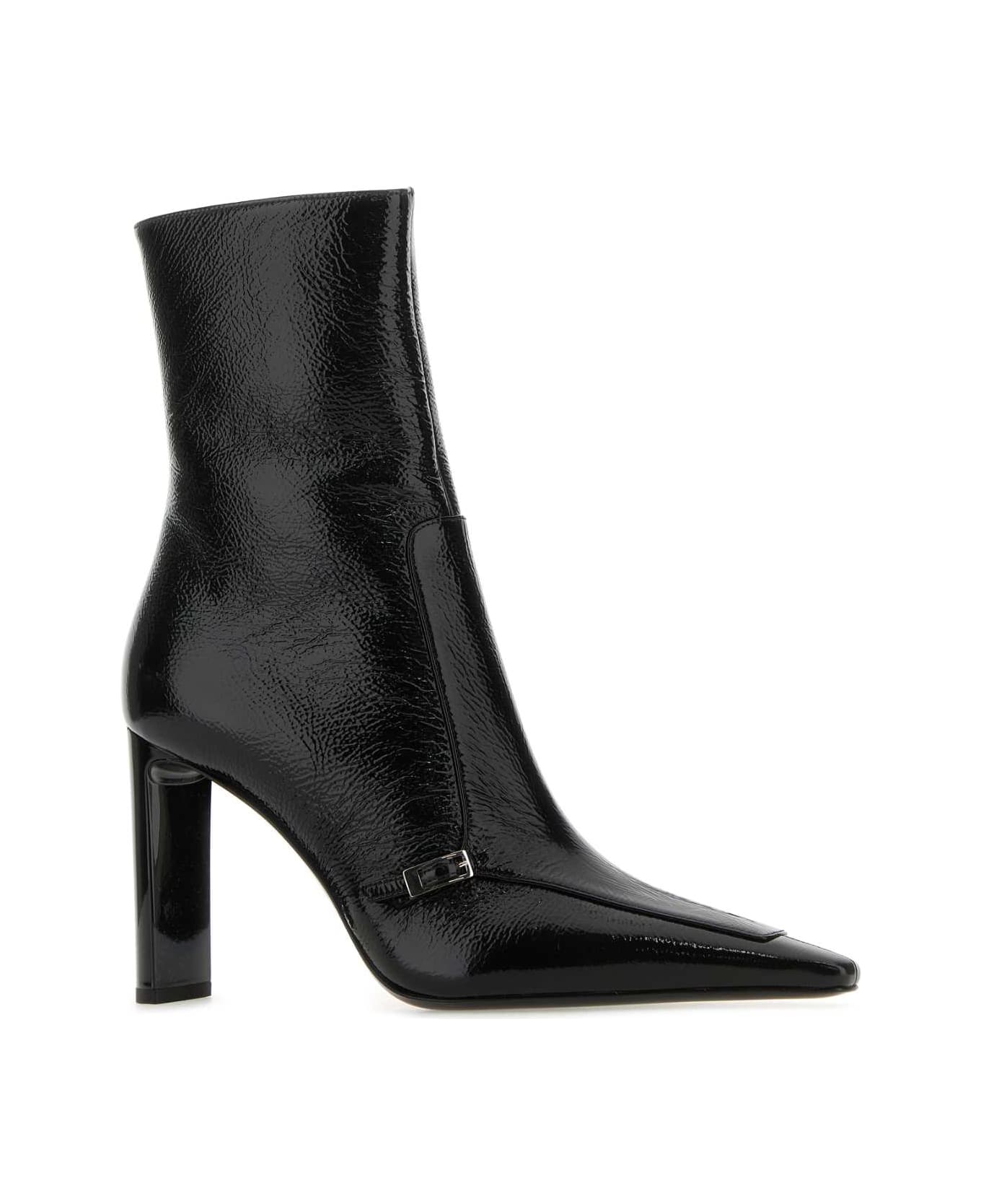Saint Laurent Black Leather Vendome Ankle Boots - NERO