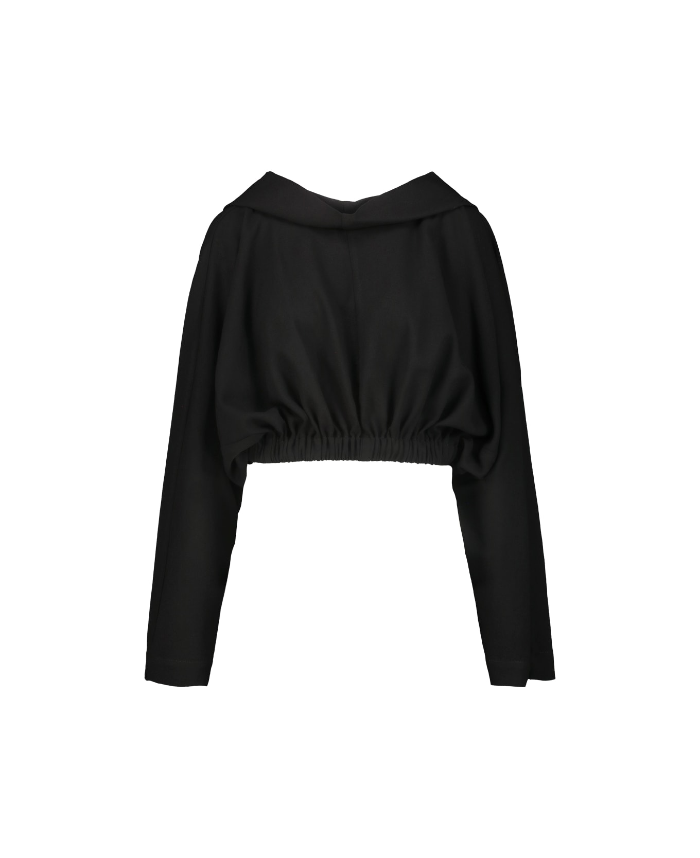 Rick Owens Concordia Cropped Hooded Tunic - Black