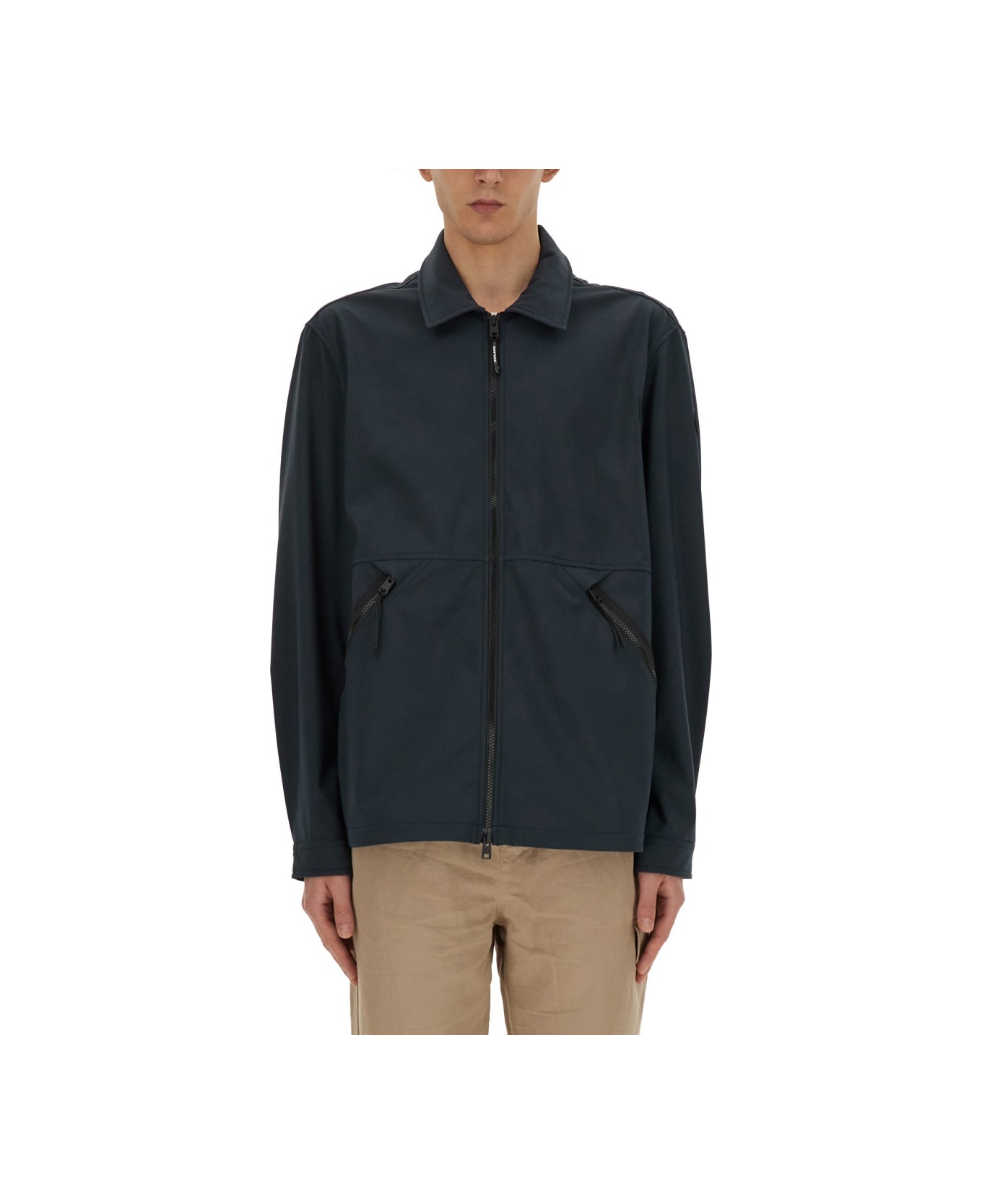 Woolrich Jacket With Logo - BLUE